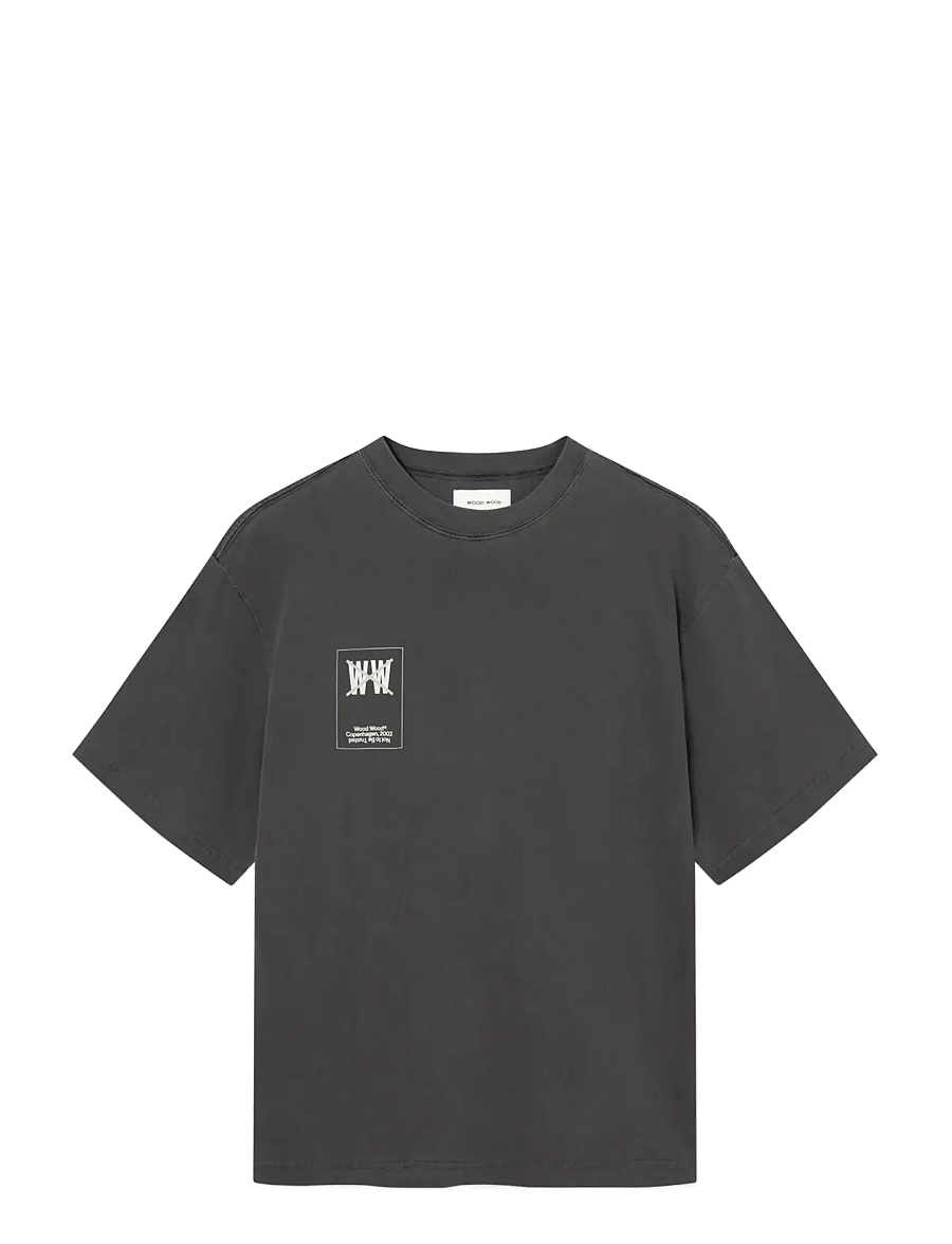 WOOD WOOD - WWGary taxi tee 25207 - kurzärmelig - washed black - 1