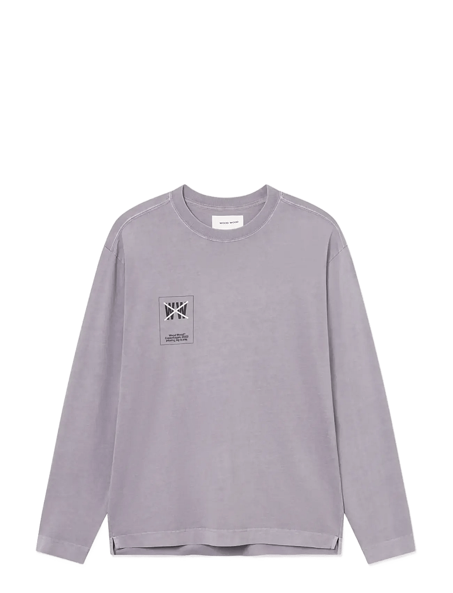 WOOD WOOD - WWRyan taxi ls tee 25207 - pikkade varrukatega t-särgid - minimal gray - 1