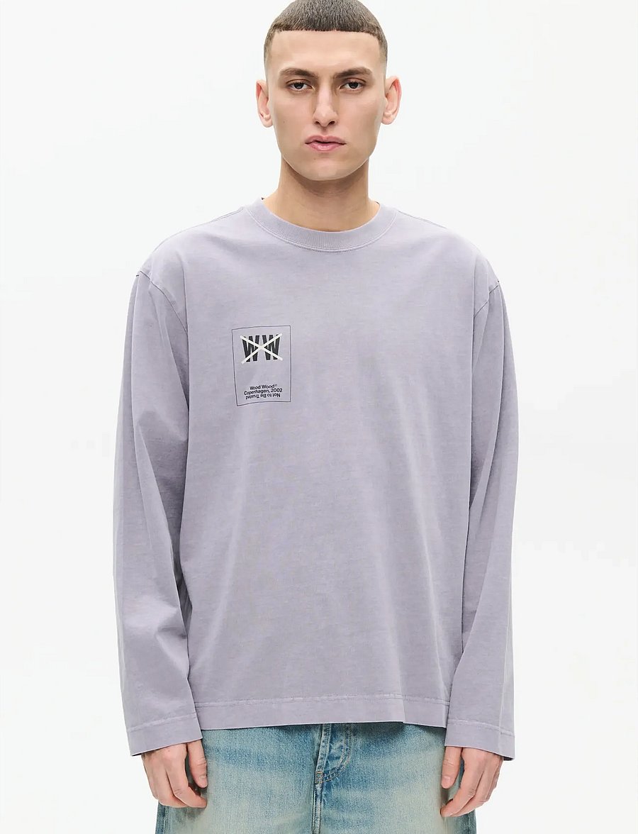 WOOD WOOD - WWRyan taxi ls tee 25207 - pikkade varrukatega t-särgid - minimal gray - 0
