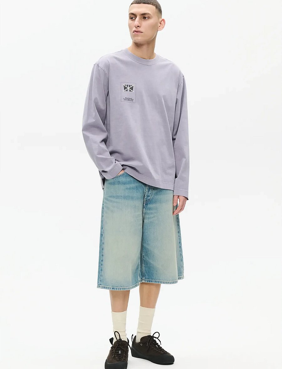 WOOD WOOD - WWRyan taxi ls tee 25207 - pikkade varrukatega t-särgid - minimal gray - 2