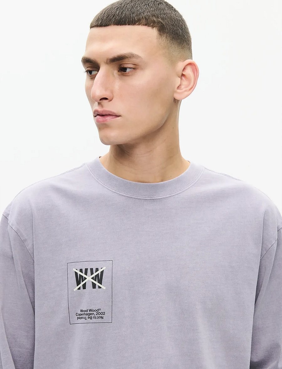 WOOD WOOD - WWRyan taxi ls tee 25207 - pikkade varrukatega t-särgid - minimal gray - 4