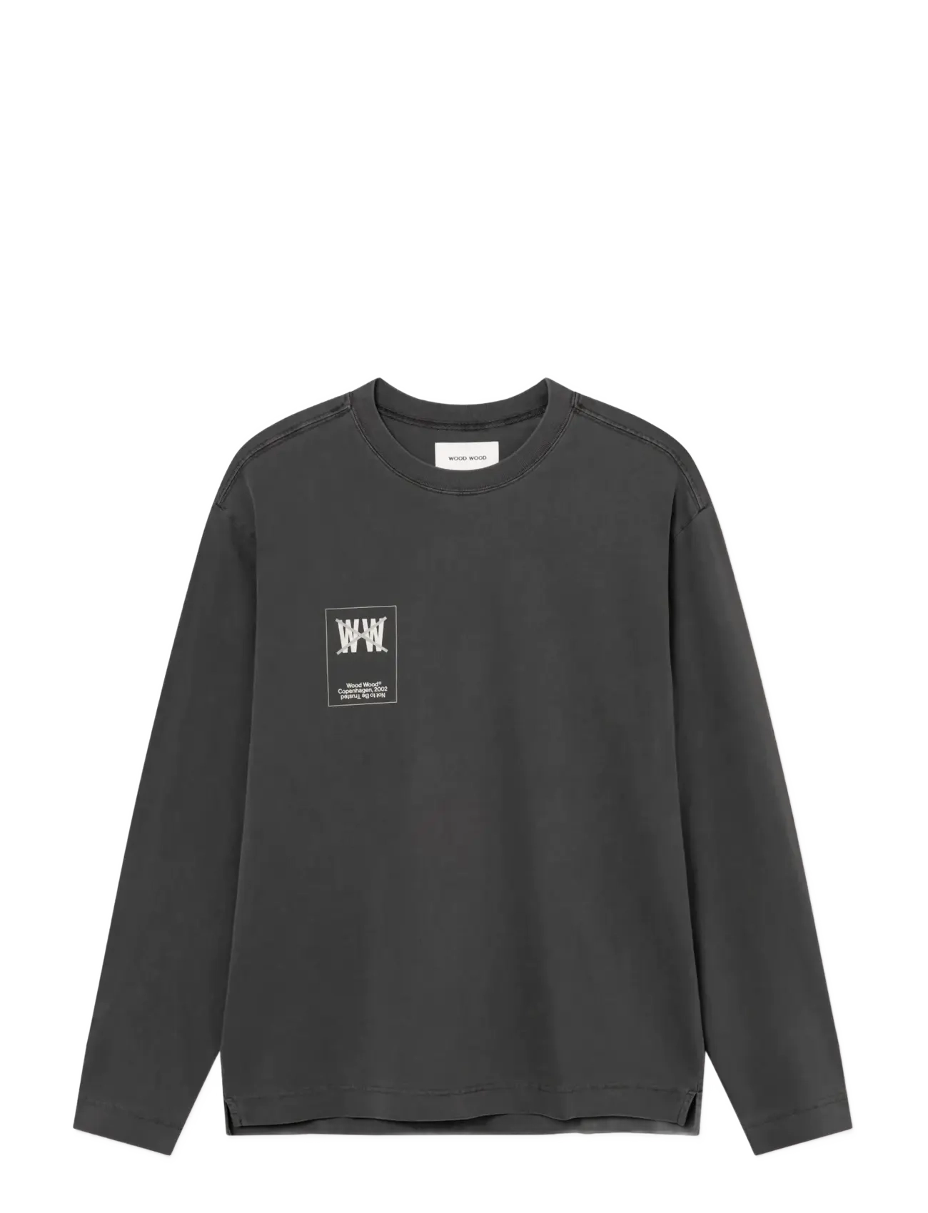 WOOD WOOD Wwryan Taxi Ls Tee 25207 Schwarz - S - Herren