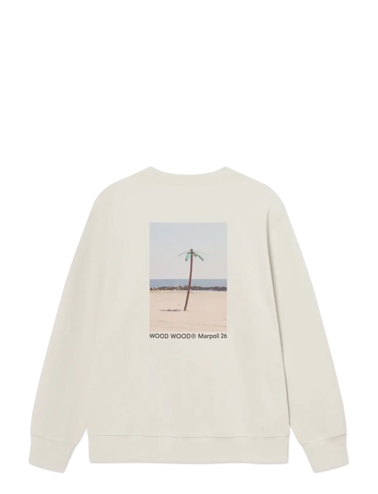 WOOD WOOD - WWColter palm crew 25429 - sweats - silver birch - 2