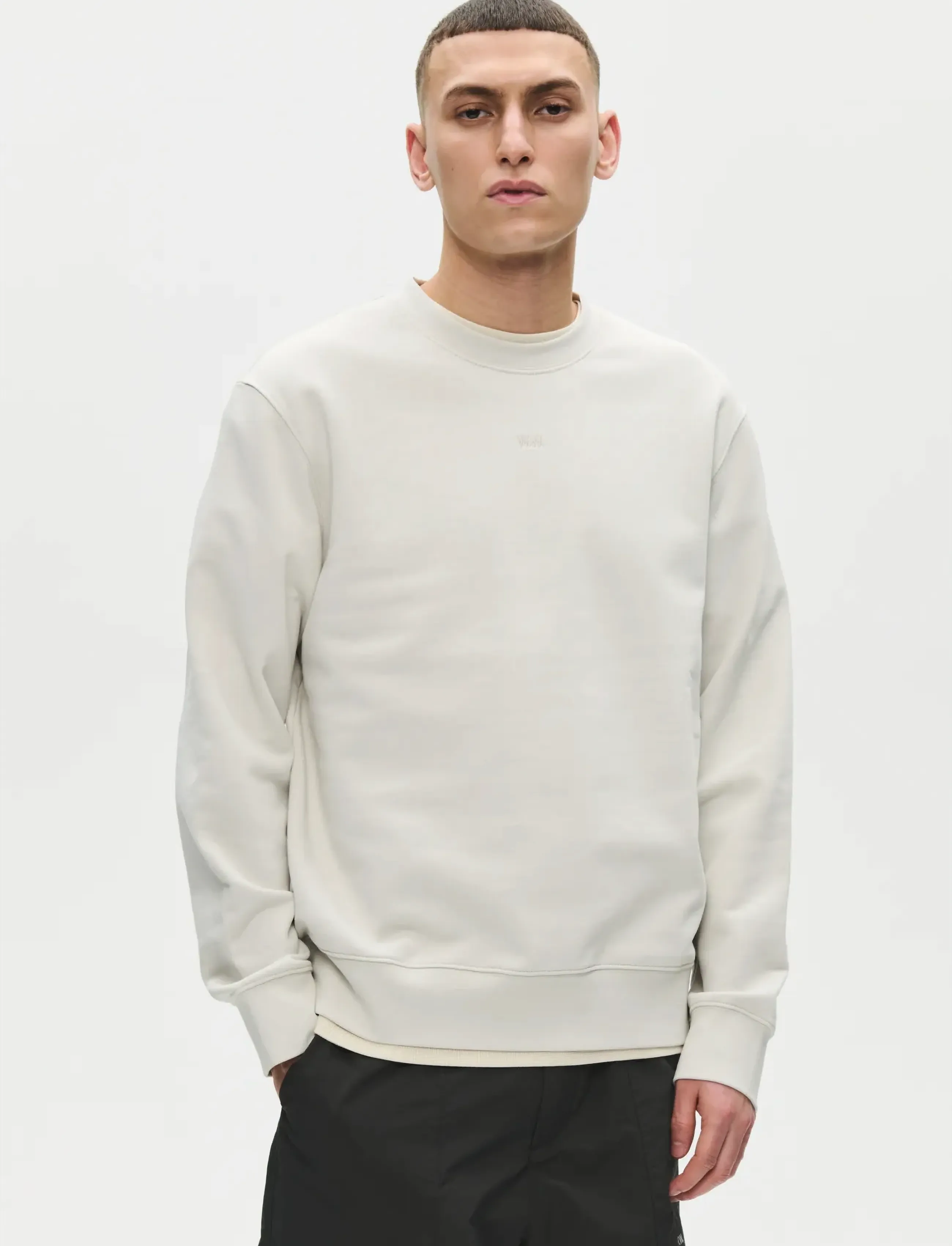 WOOD WOOD - WWColter palm crew 25429 - sweats - silver birch - 3
