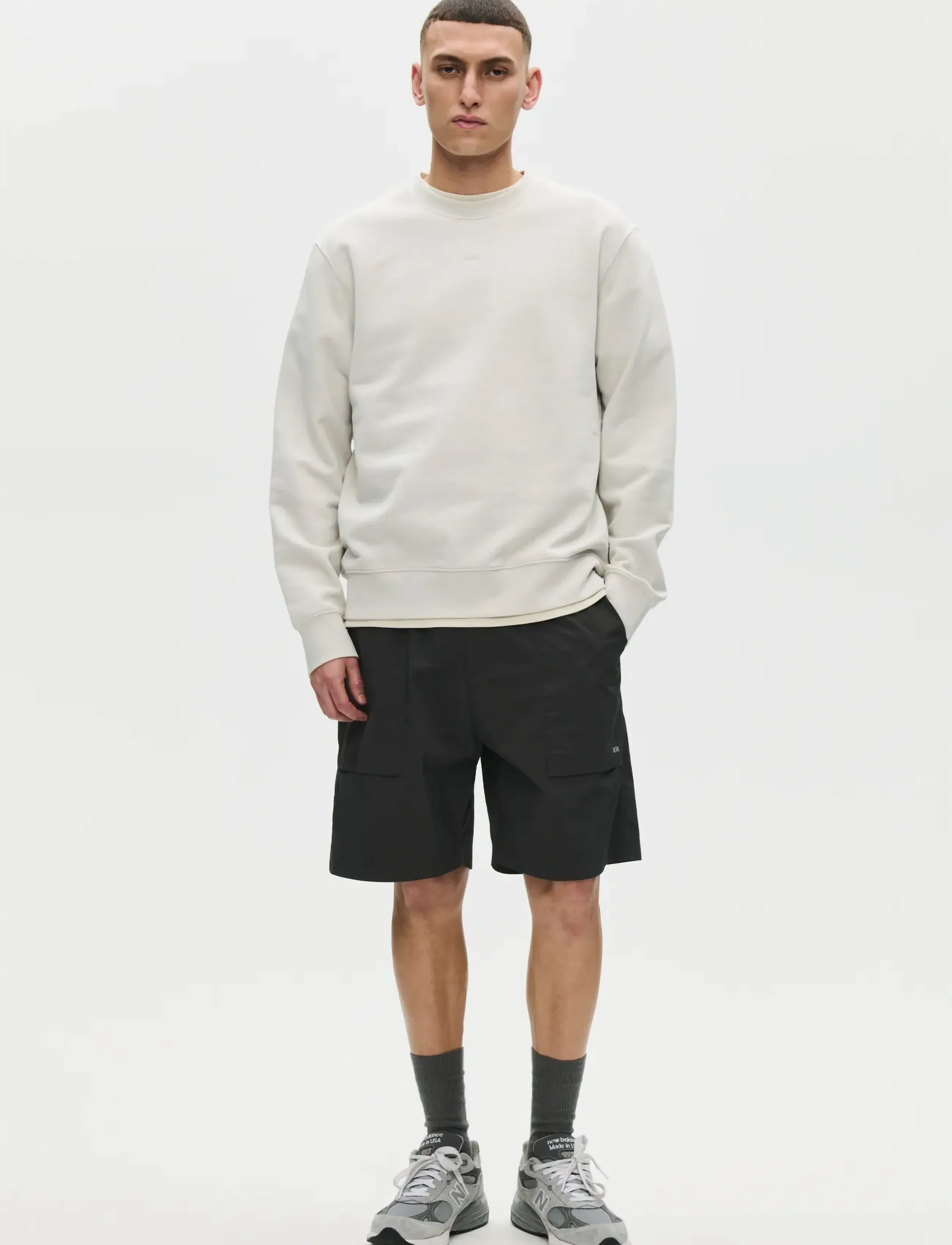 WOOD WOOD - WWColter palm crew 25429 - sweats - silver birch - 5