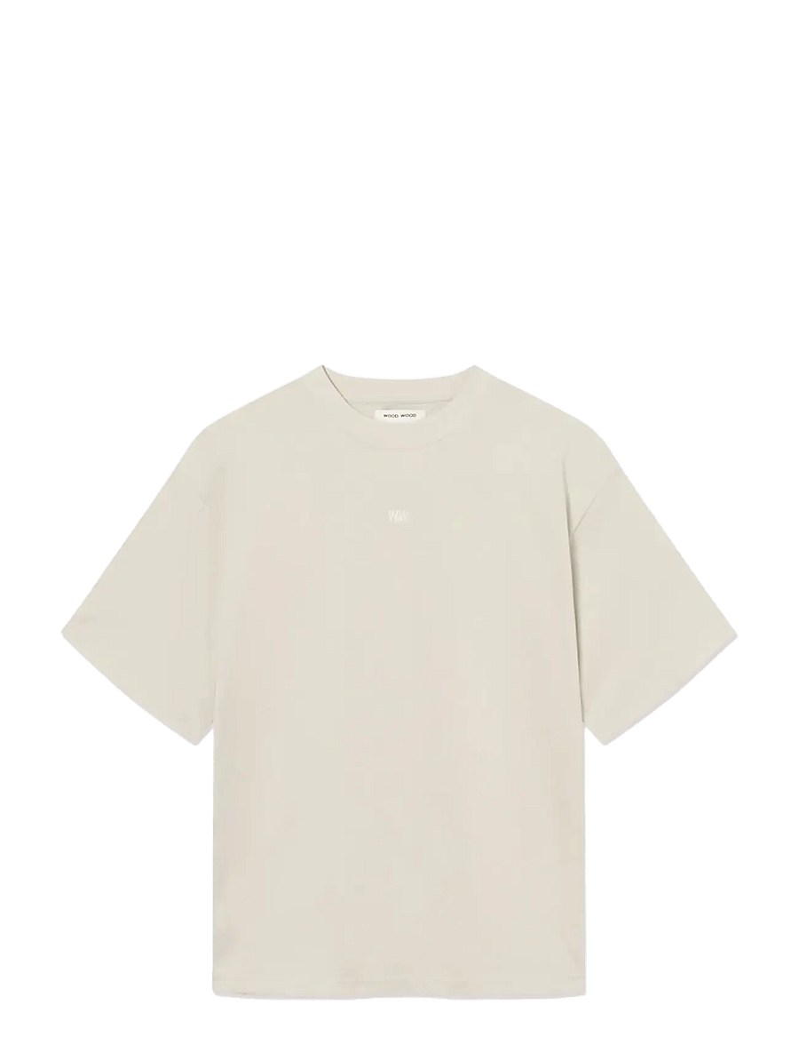 WOOD WOOD - WWGary palm tee 25431 - lyhythihaiset - silver birch - 1