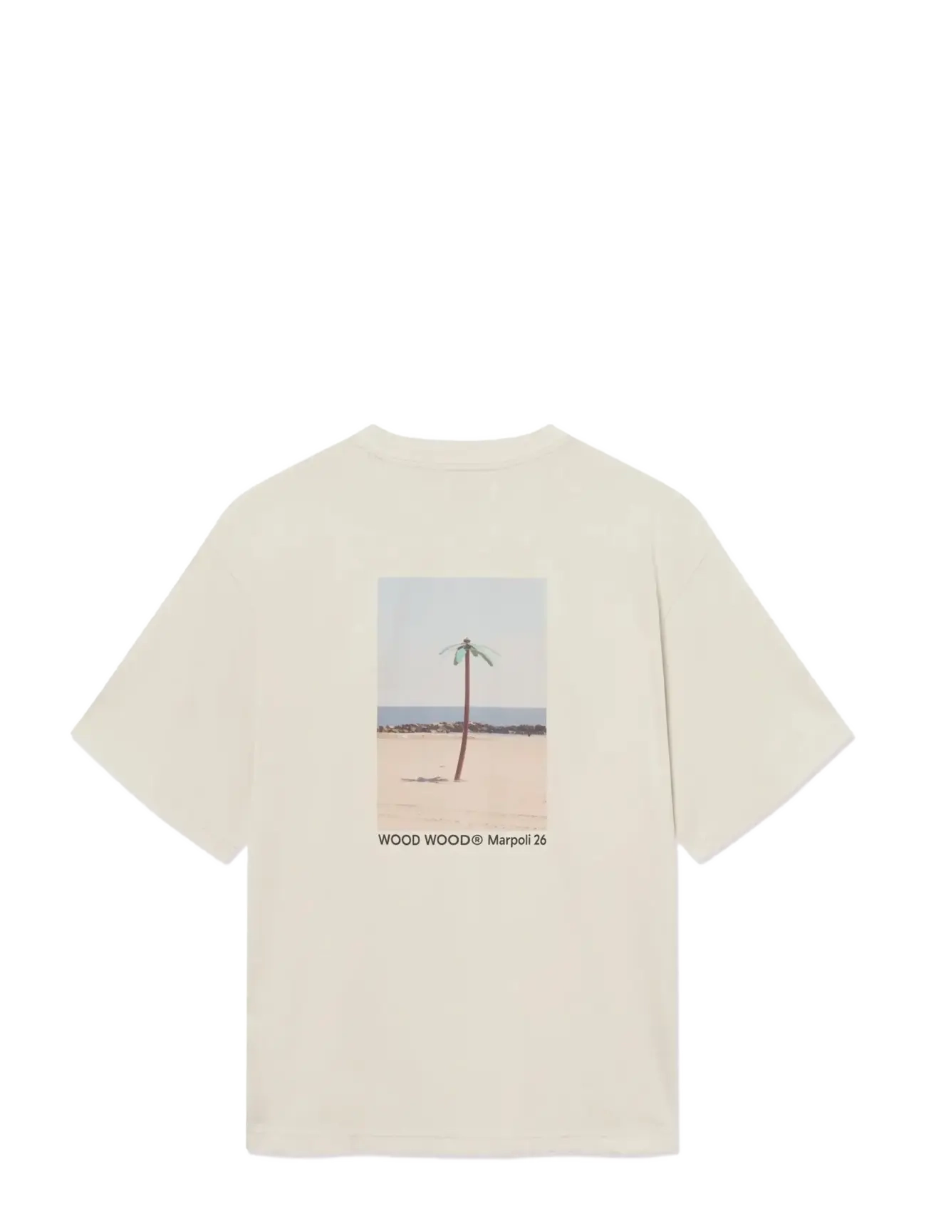 WOOD WOOD - WWGary palm tee 25431 - kortærmede t-shirts - silver birch - 2