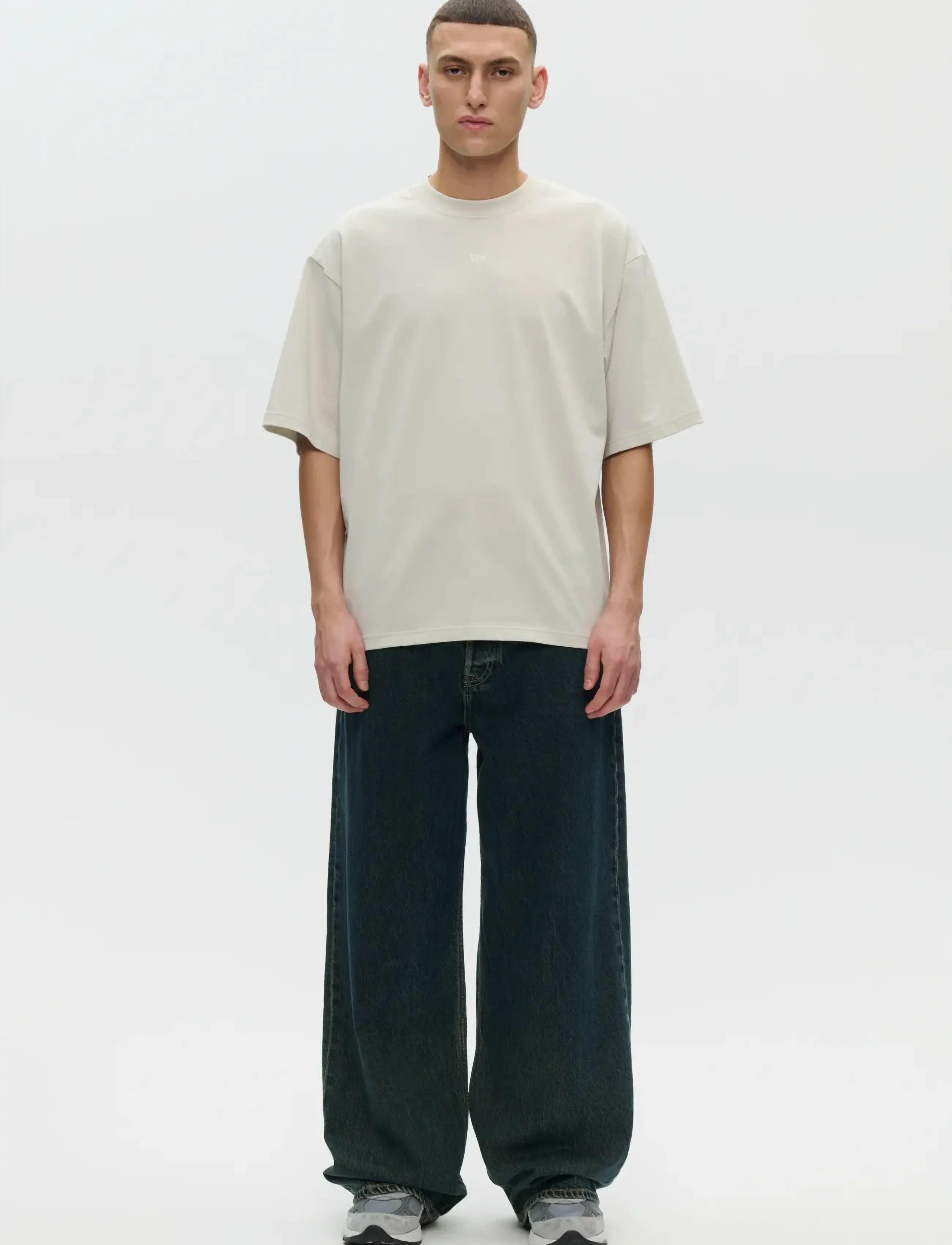 WOOD WOOD - WWGary palm tee 25431 - kortærmede t-shirts - silver birch - 3
