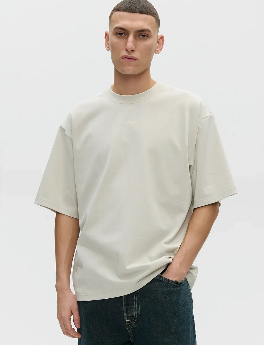 WOOD WOOD - WWGary palm tee 25431 - lyhythihaiset - silver birch - 4