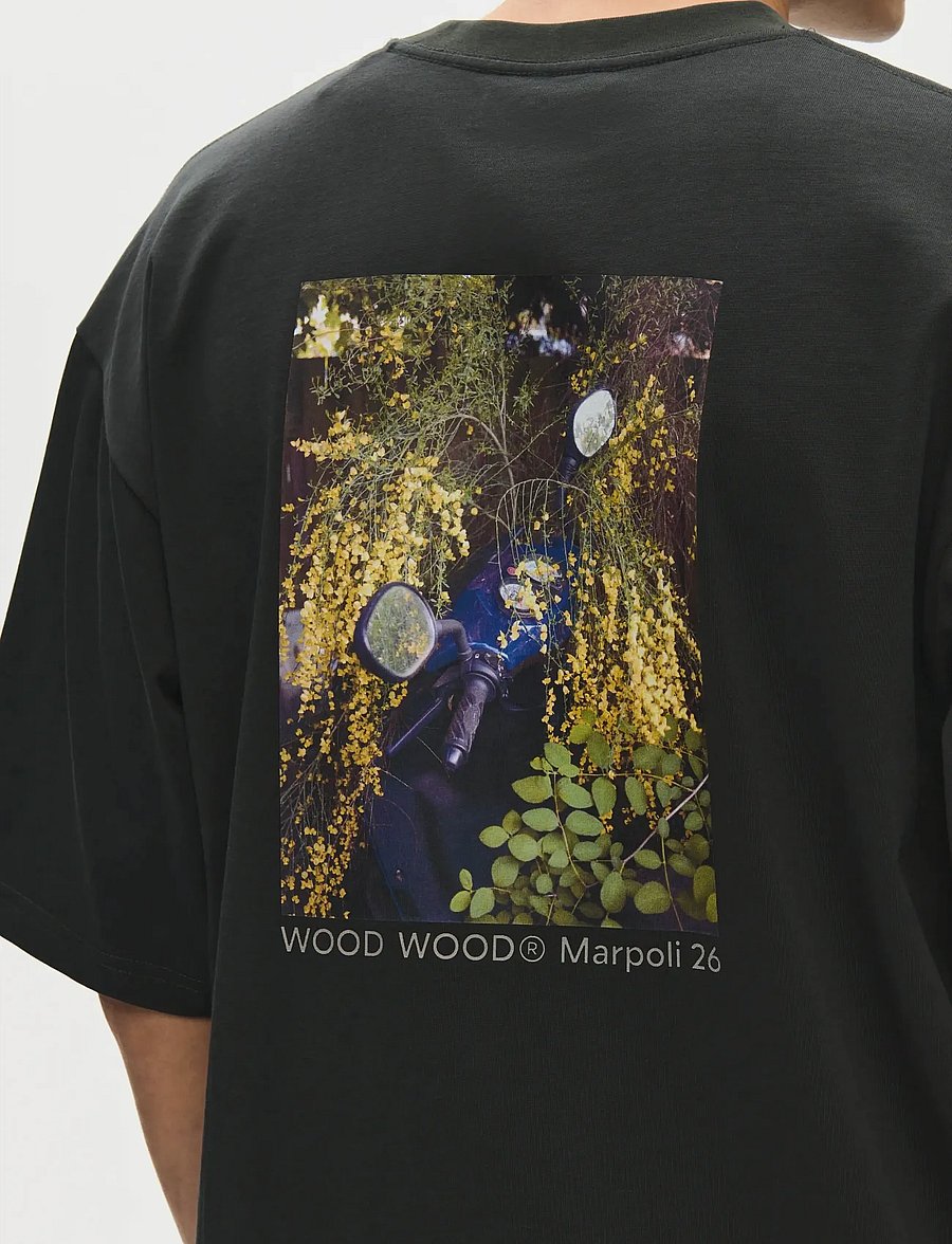 WOOD WOOD - WWGary scooter tee 25431 - kurzärmelig - pirate black - 0