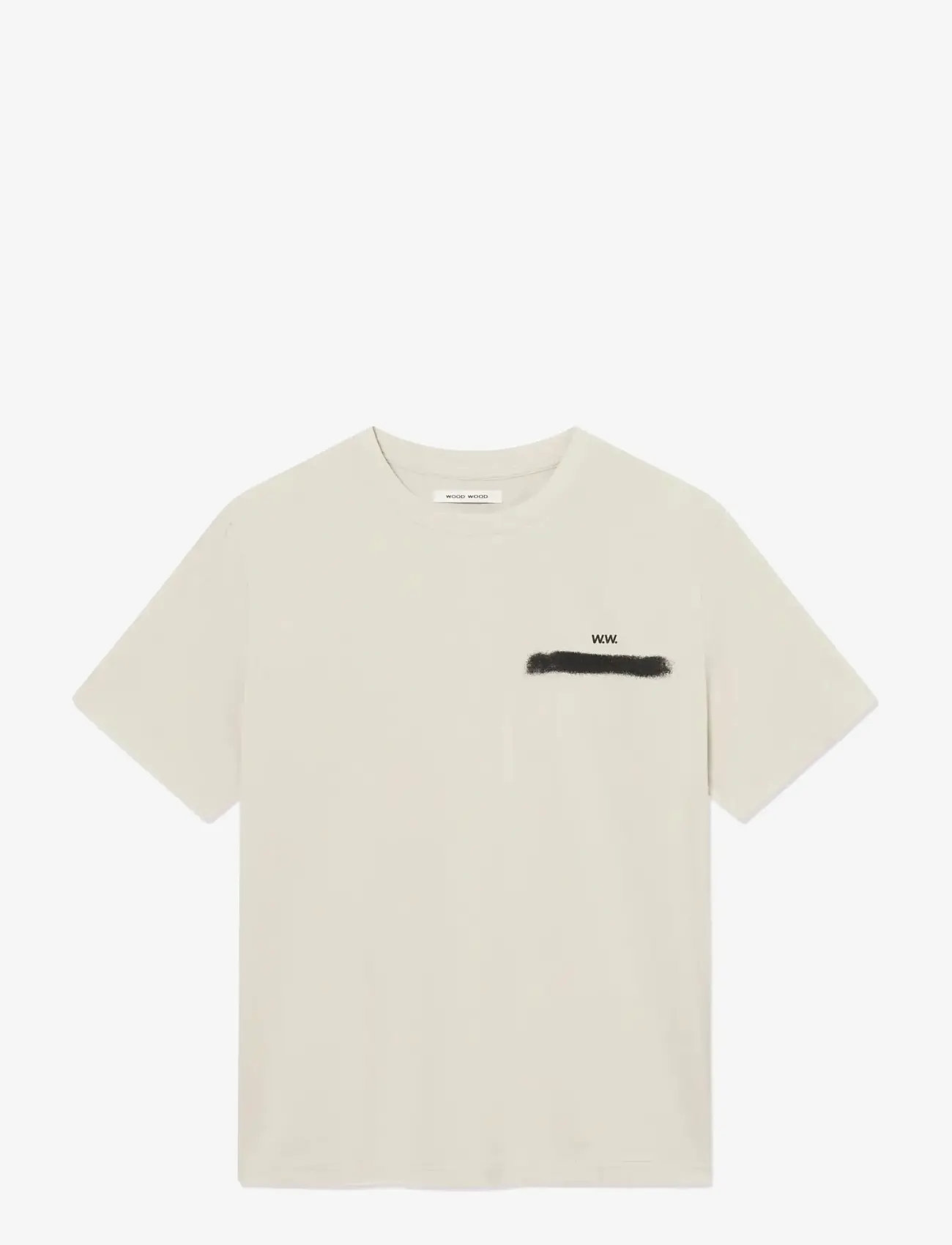 WOOD WOOD - WWBobby circle tee 25431 - kortærmede t-shirts - silver birch - 1