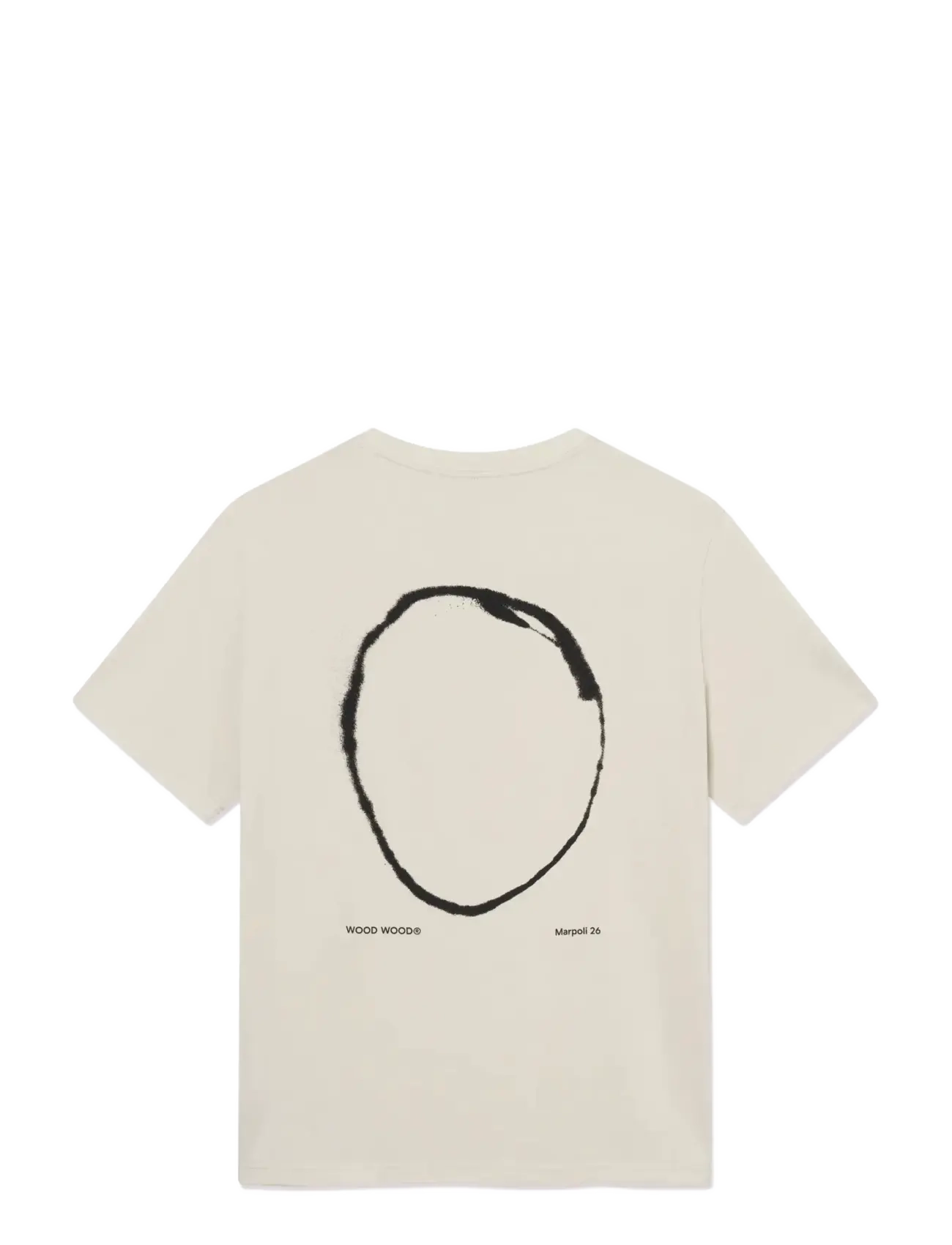 WOOD WOOD - WWBobby circle tee 25431 - korte mouwen - silver birch - 2