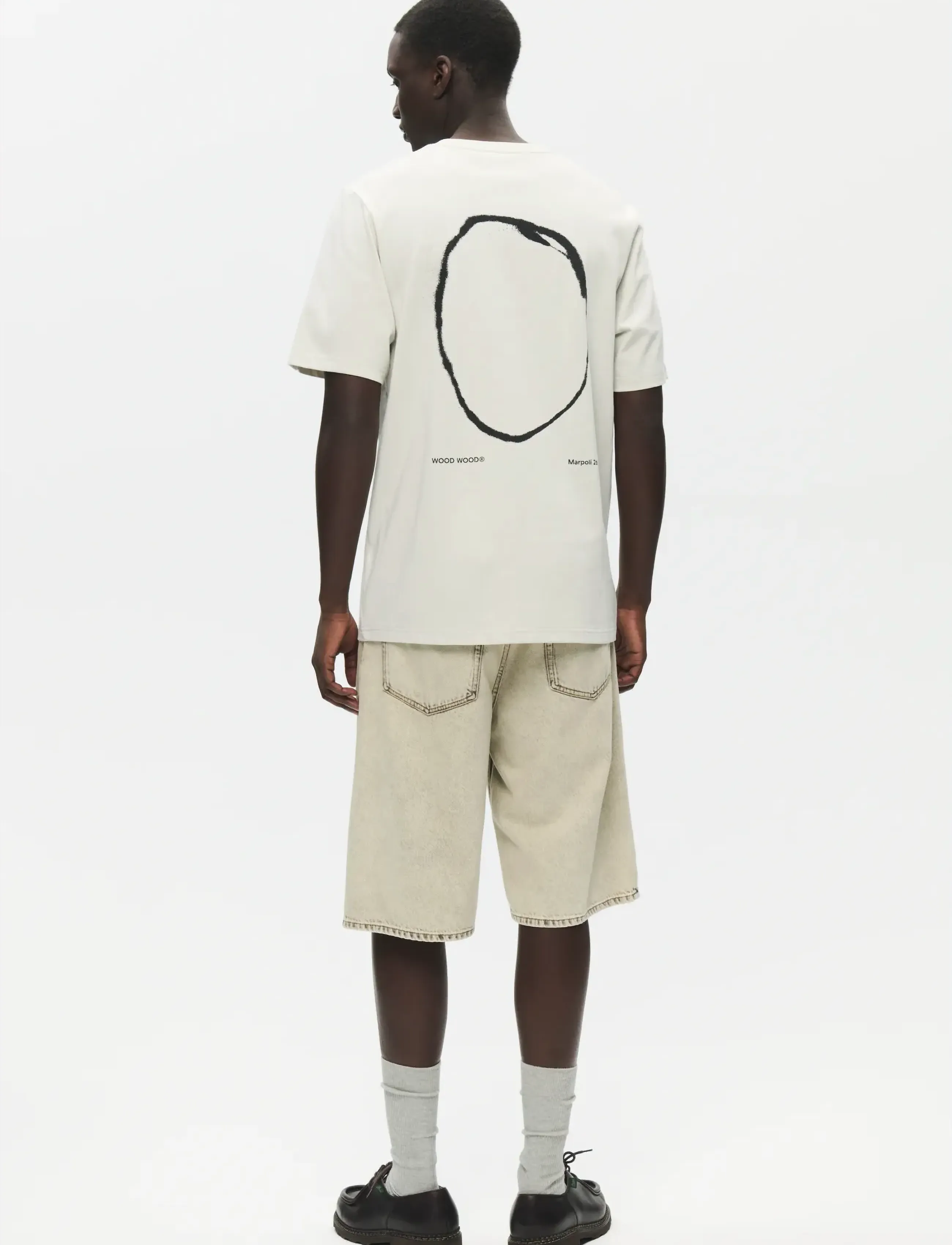 WOOD WOOD - WWBobby circle tee 25431 - korte mouwen - silver birch - 4
