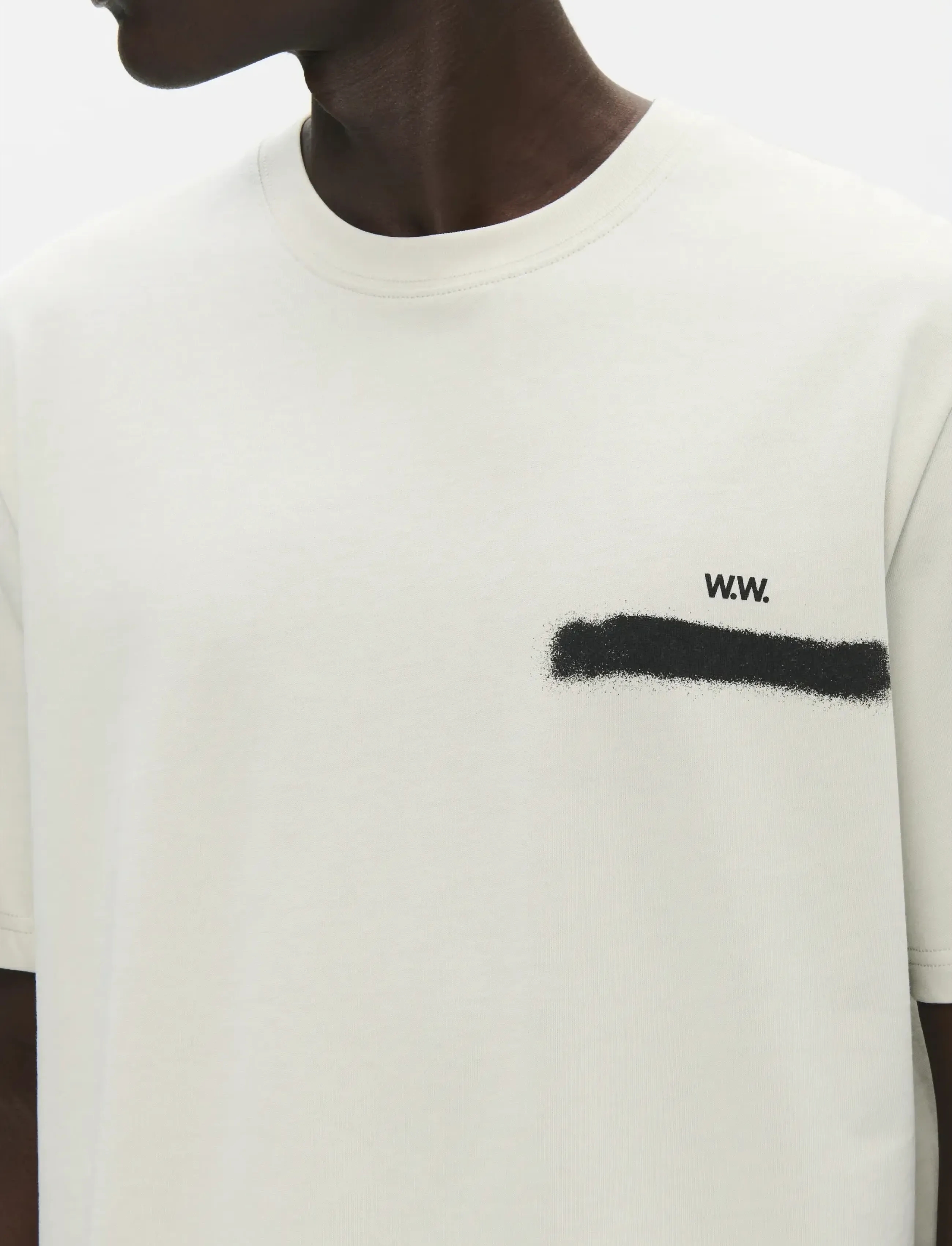 WOOD WOOD - WWBobby circle tee 25431 - korte mouwen - silver birch - 5