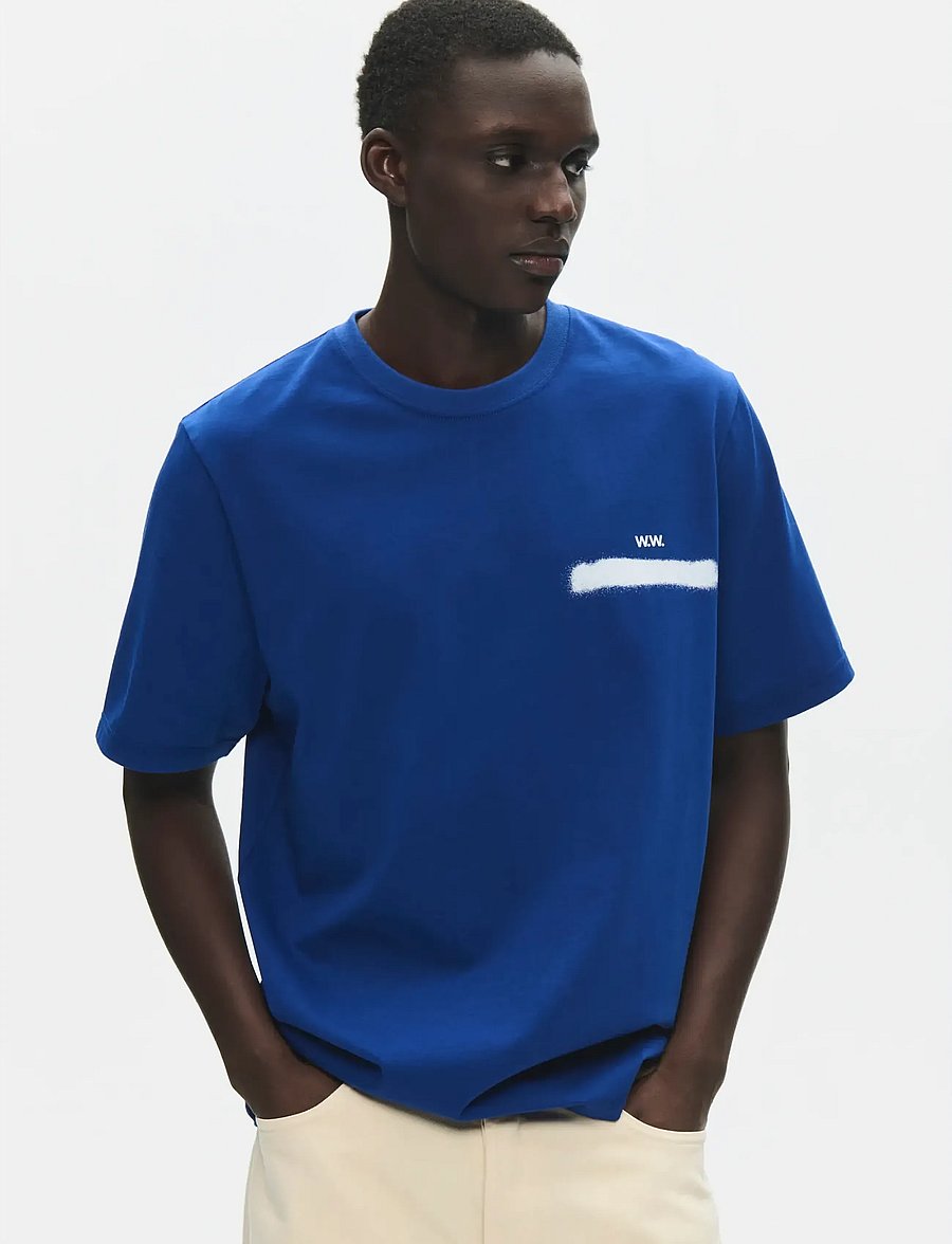 WOOD WOOD - WWBobby circle tee 25431 - kurzärmelig - sodalite blue - 0