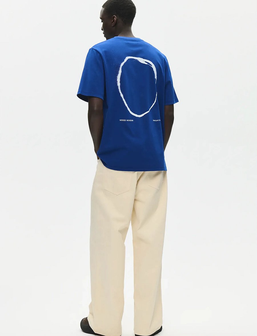 WOOD WOOD - WWBobby circle tee 25431 - kurzärmelig - sodalite blue - 3
