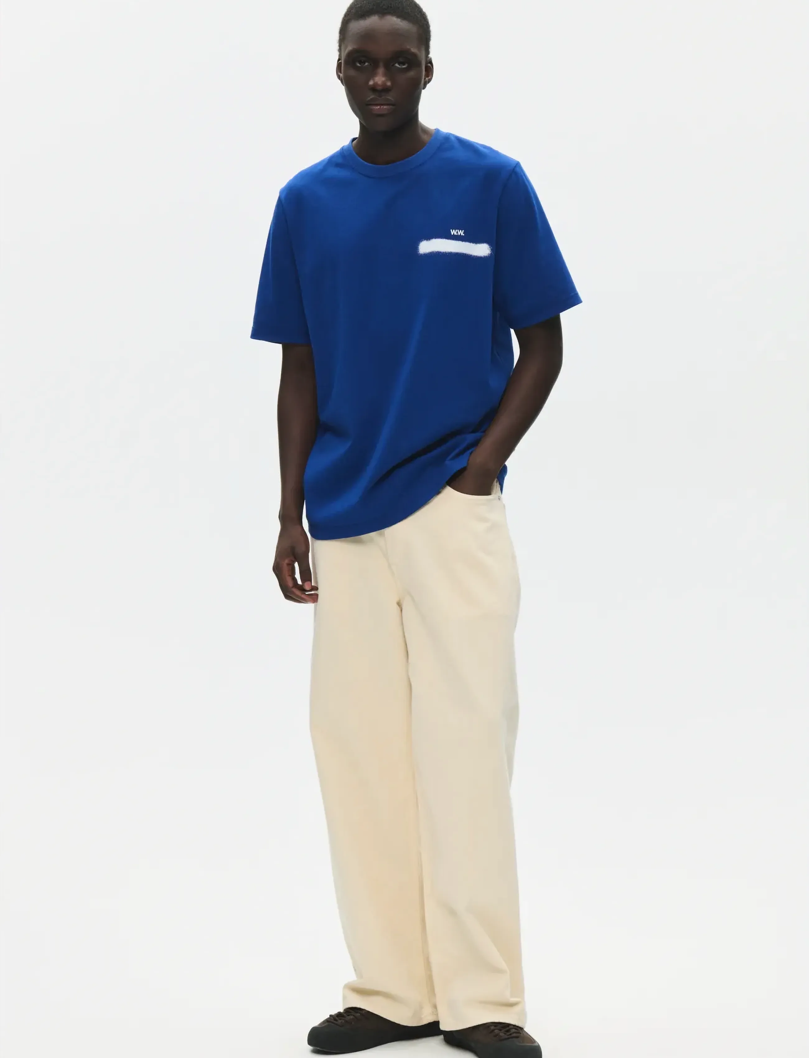 WOOD WOOD - WWBobby circle tee 25431 - short-sleeved t-shirts - sodalite blue - 4