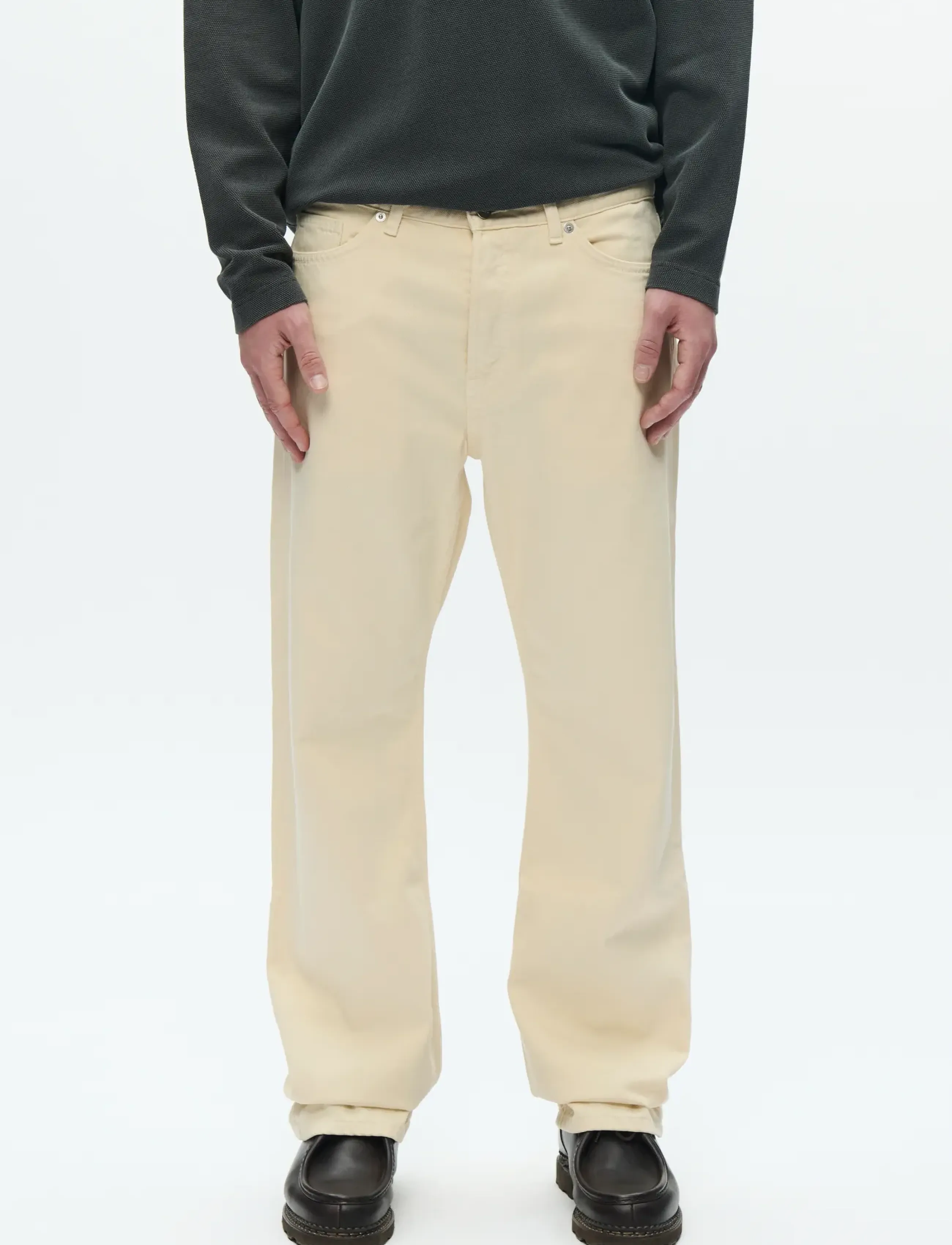 WOOD WOOD WWType 2 jeans 25377 - Farkut - TURTLEDOVE / cream