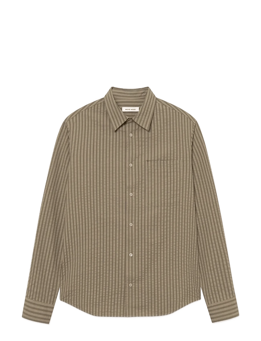 WOOD WOOD - WWNico shirt 25441 - gestreifte hemden - deep depths stripe - 1