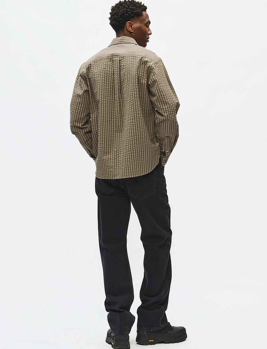 WOOD WOOD - WWNico shirt 25441 - gestreifte hemden - deep depths stripe - 2