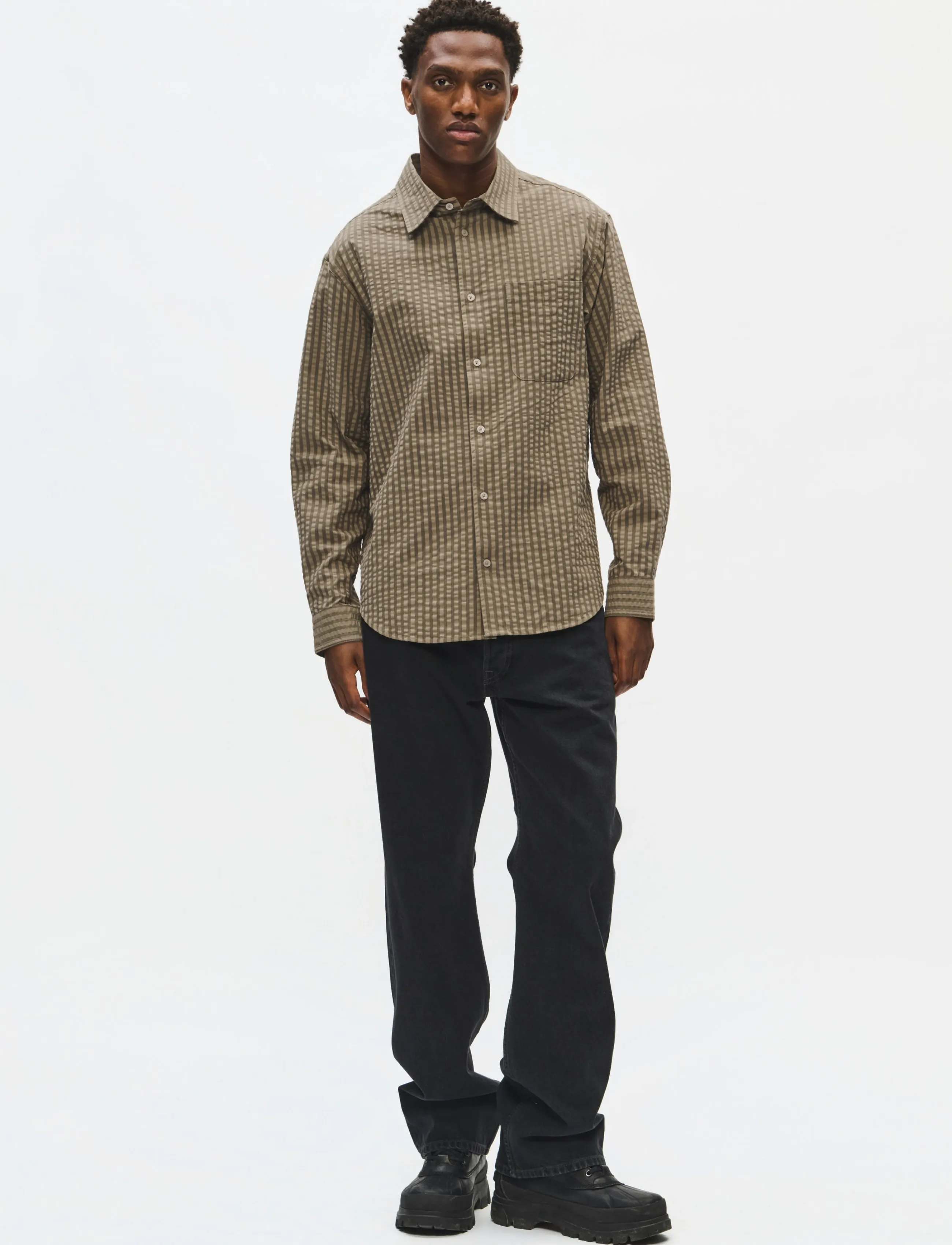 WOOD WOOD - WWNico shirt 25441 - triibulised särgid - deep depths stripe - 3