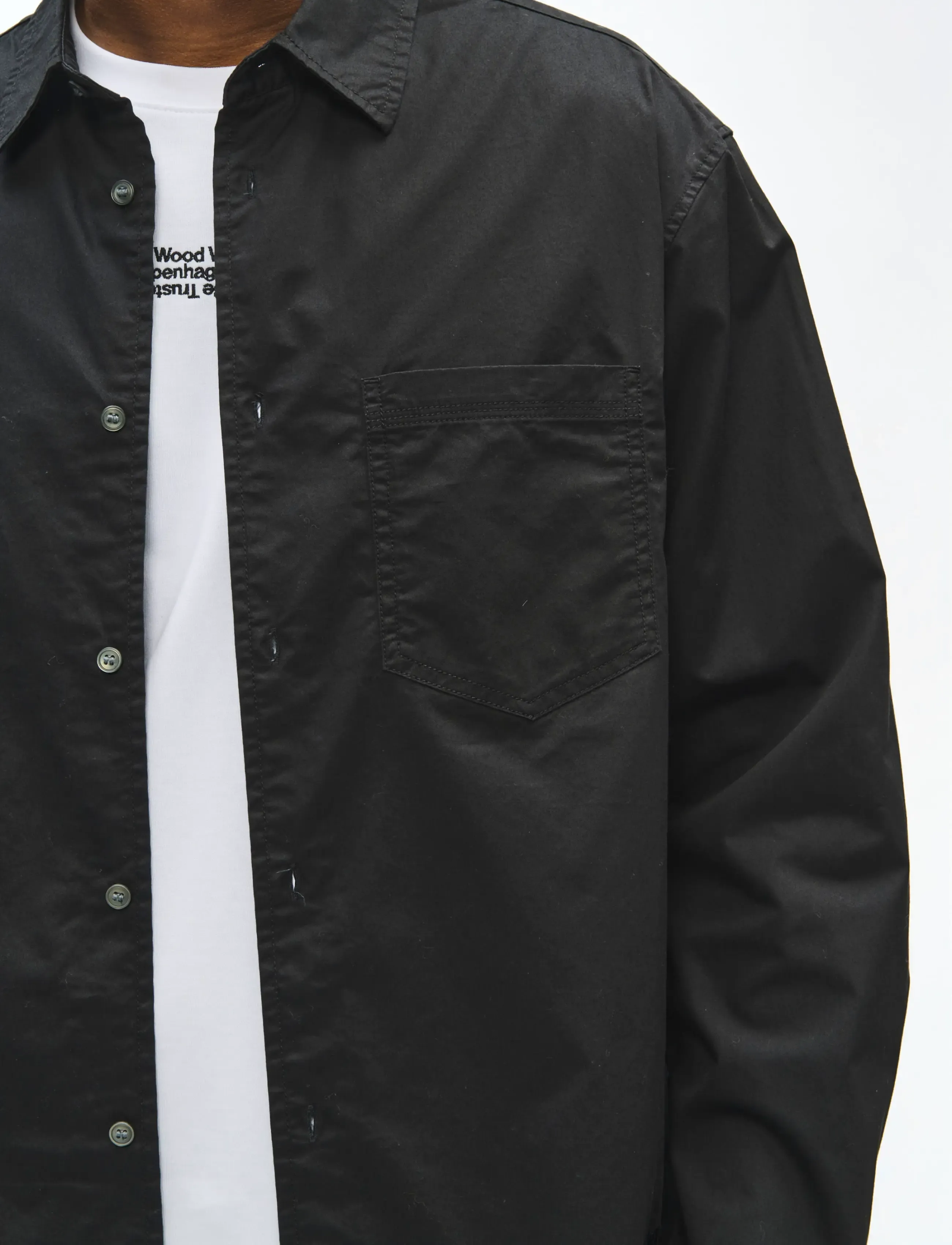 WOOD WOOD - WWNico shirt 25447 - casual skjortor - meteorite - 4