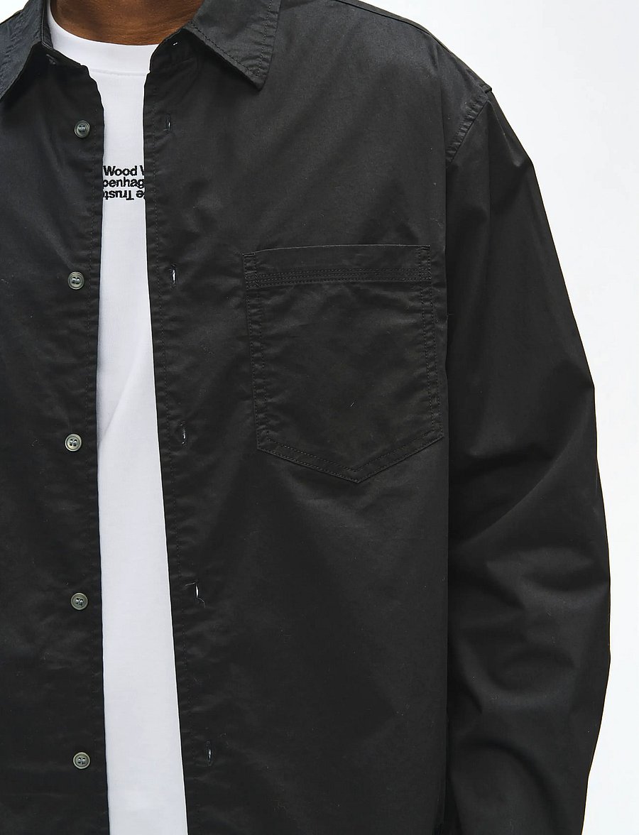 WOOD WOOD - WWNico shirt 25447 - casual skjortor - meteorite - 4