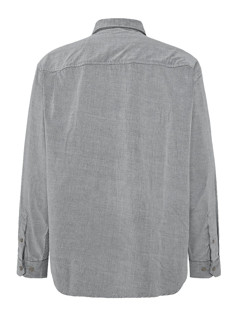 WOOD WOOD - WWCarter shirt 25449 - randiga skjortor - meteorite - 2