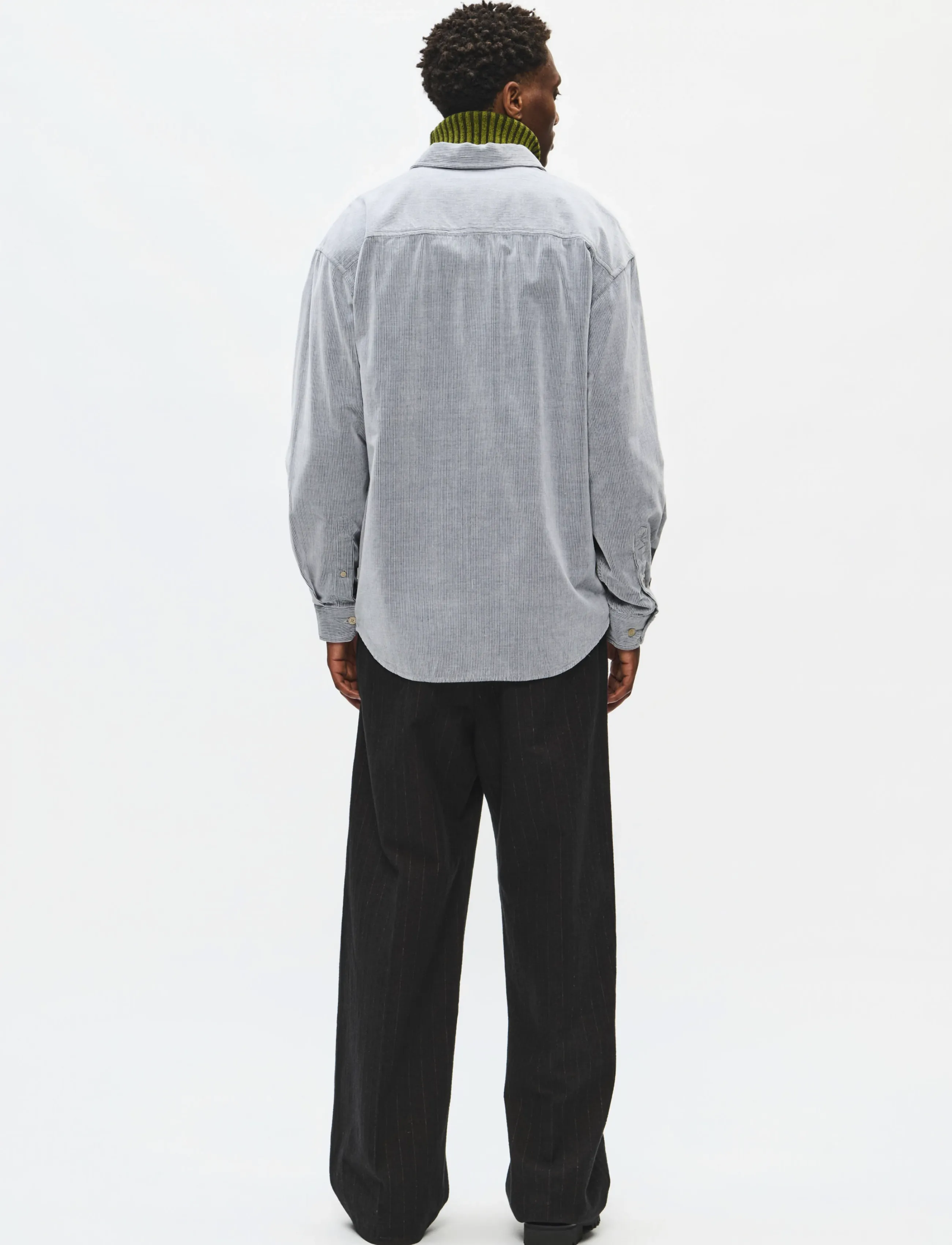 WOOD WOOD - WWCarter shirt 25449 - randiga skjortor - meteorite - 4