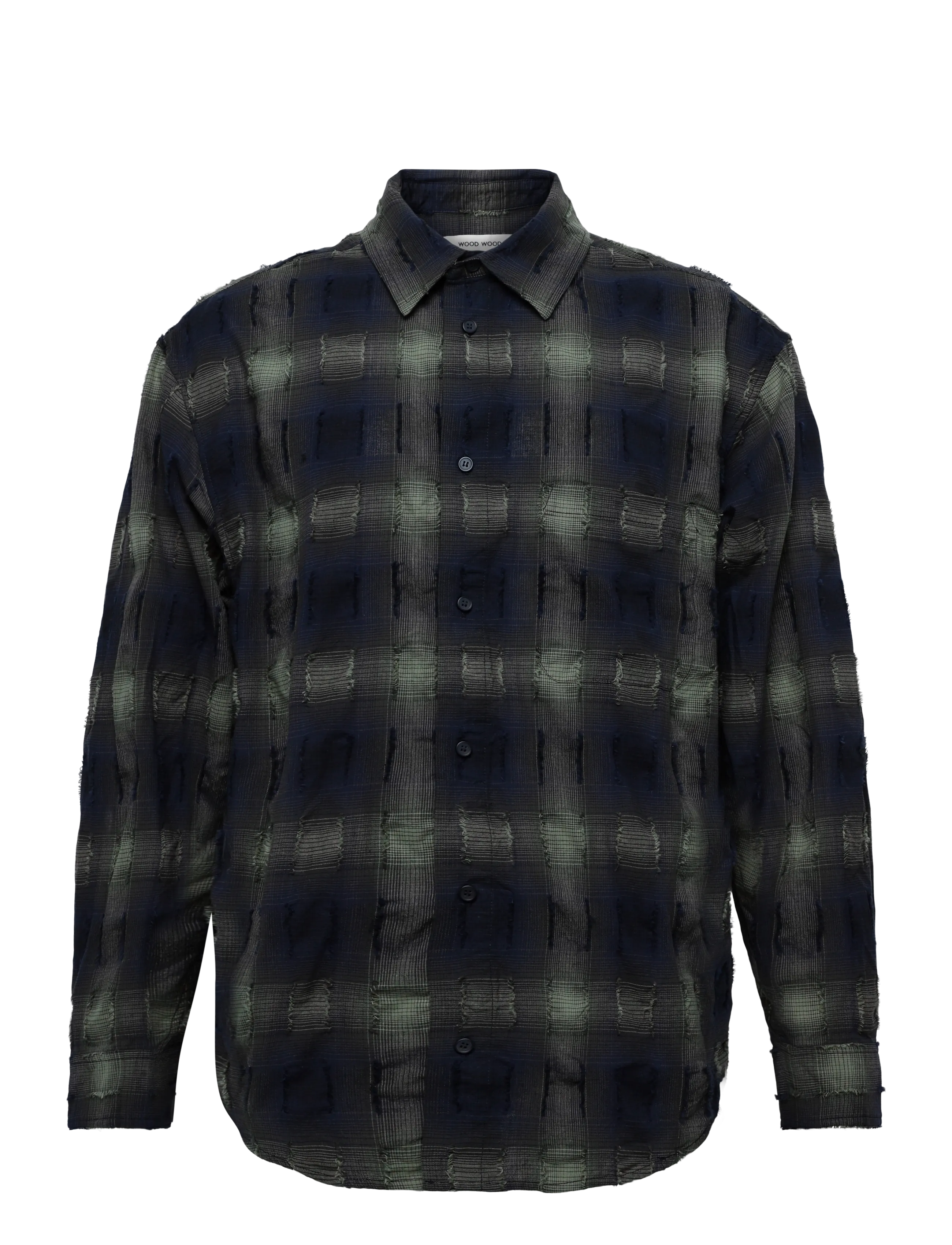 WOOD WOOD - WWCarter shirt 25451 - salute check - 1