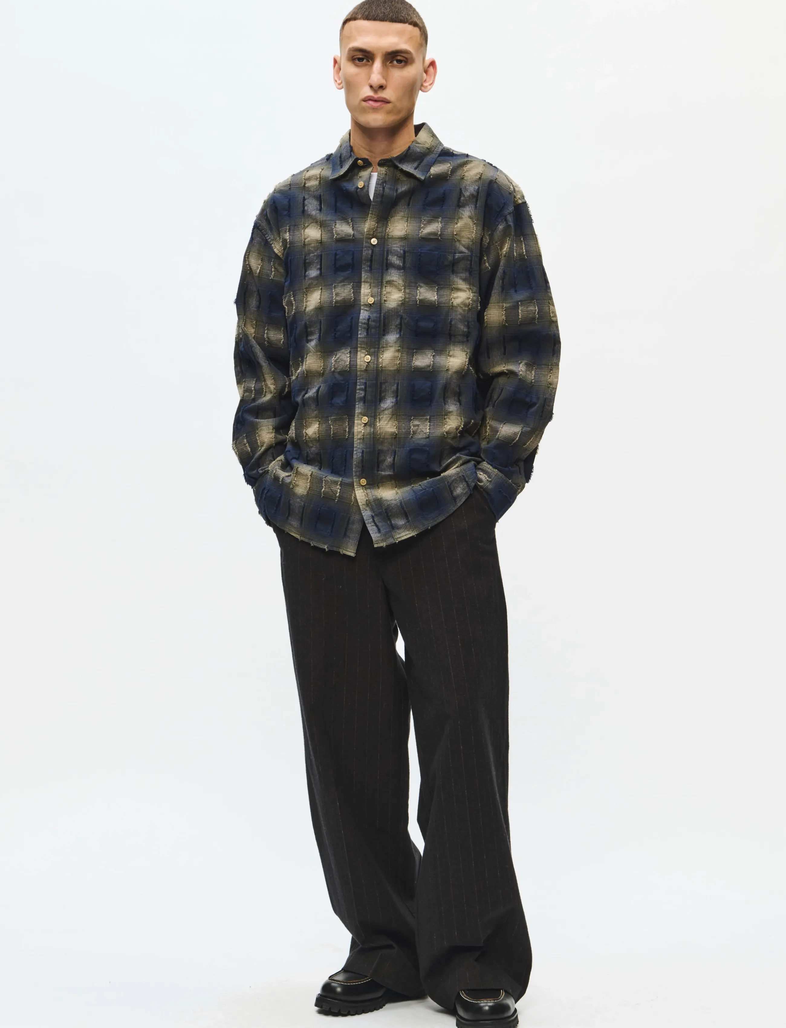 WOOD WOOD - WWCarter shirt 25451 - salute check - 4