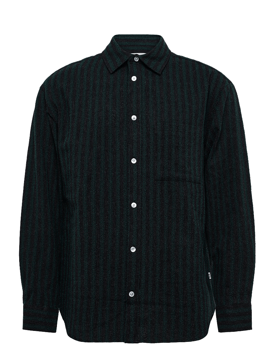 WOOD WOOD - WWCarter shirt 25454 - striped shirts - ultra green stripe - 1