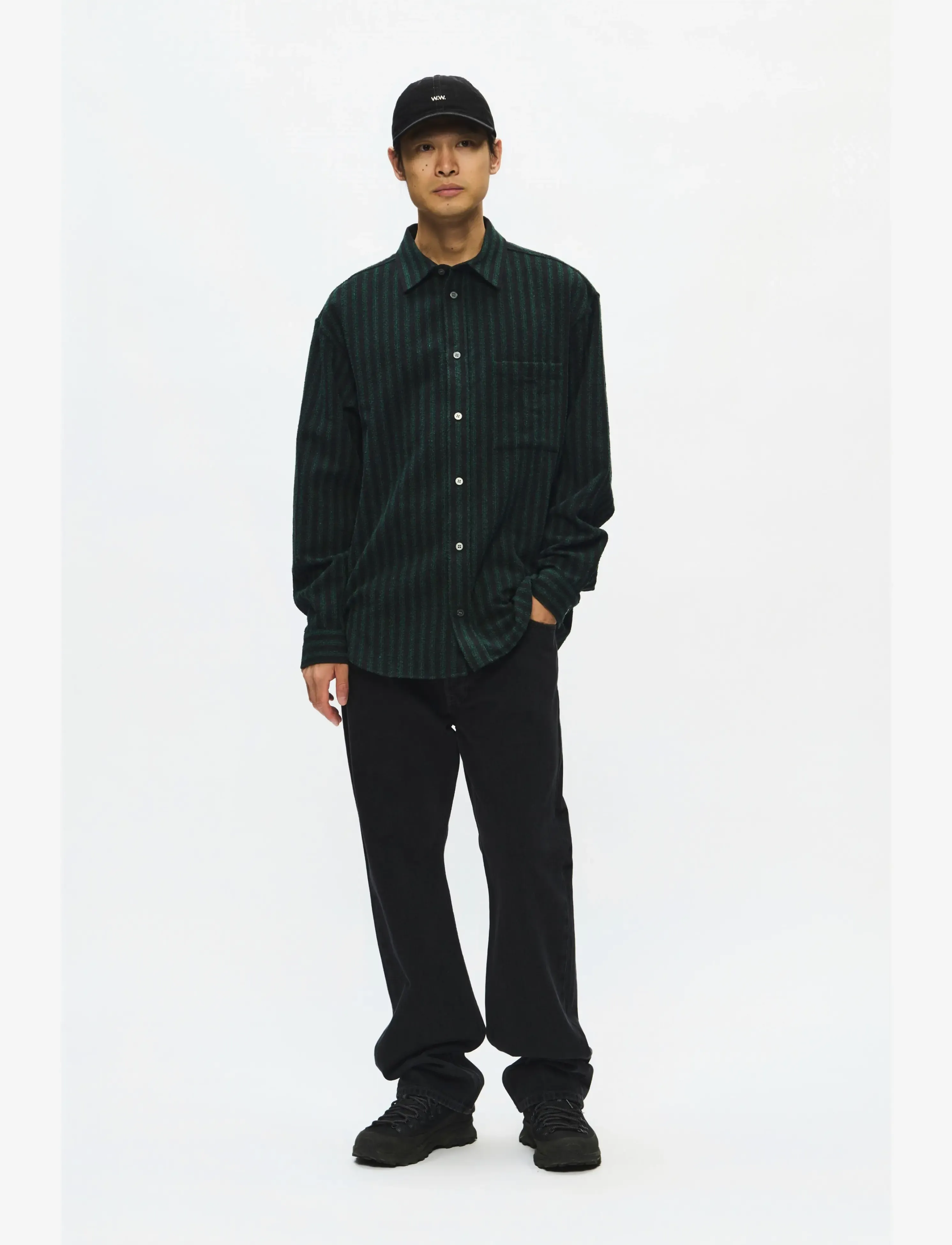 WOOD WOOD - WWCarter shirt 25454 - ultra green stripe - 4