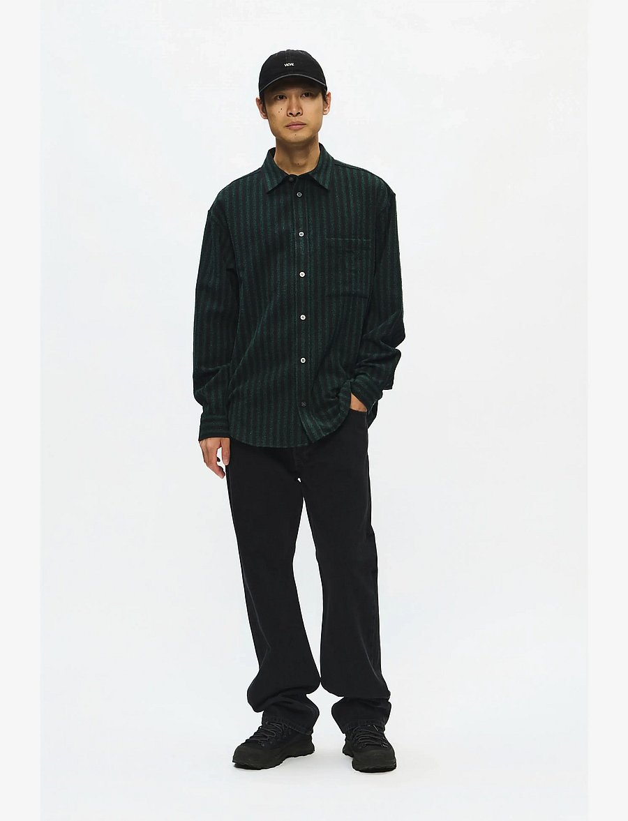 WOOD WOOD - WWCarter shirt 25454 - striped shirts - ultra green stripe - 4