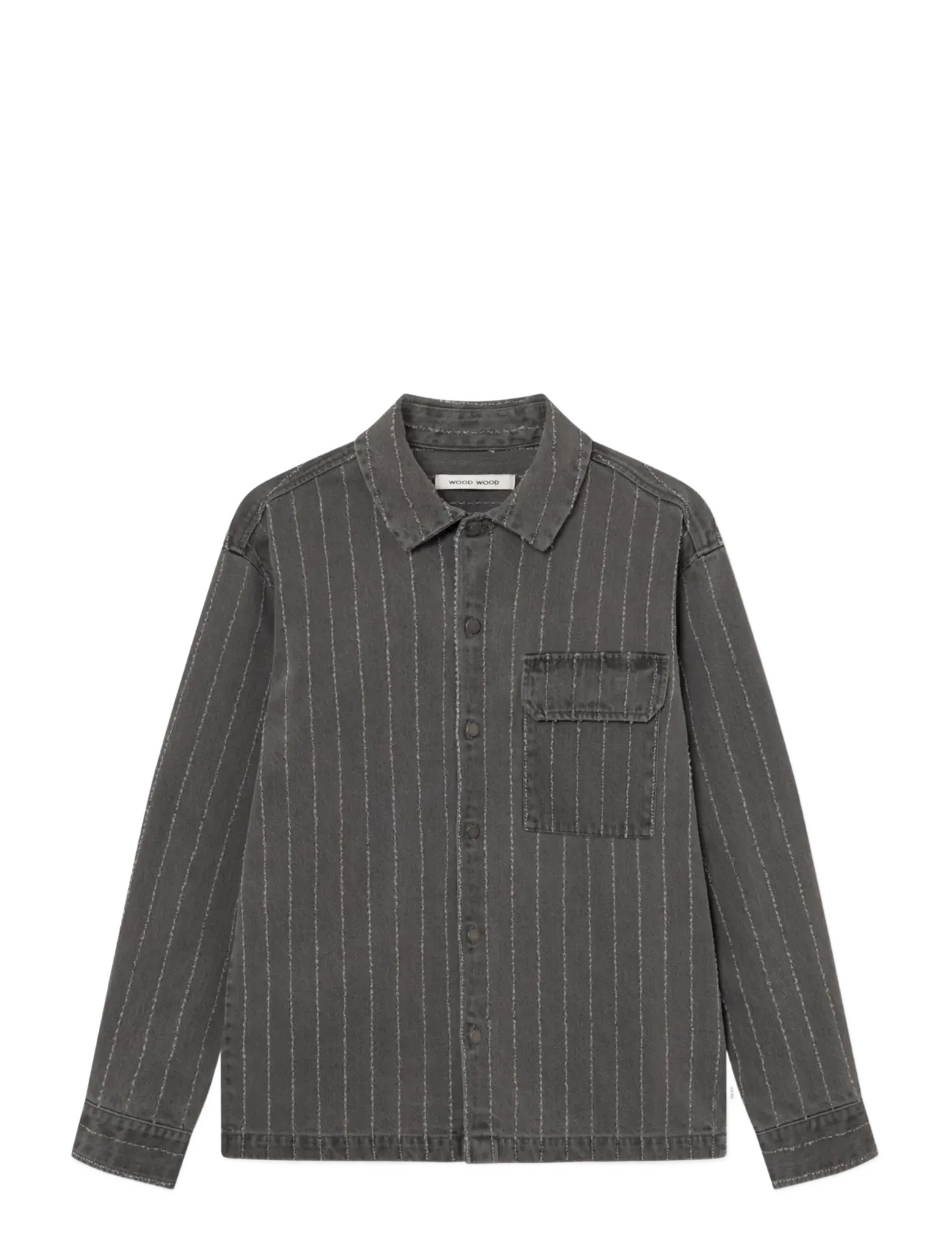 WOOD WOOD - WWDavid overshirt 25456 - grey denim - 1