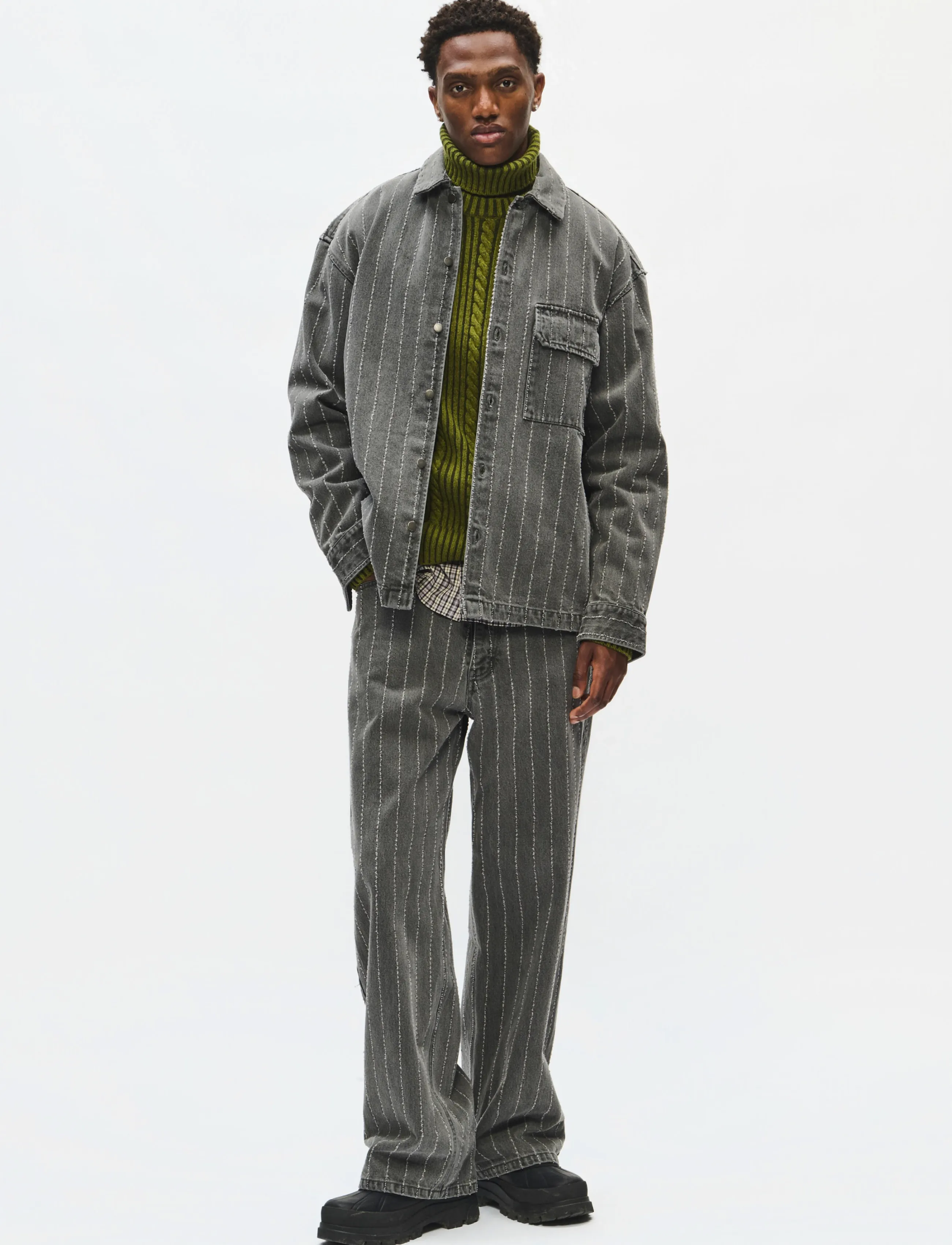 WOOD WOOD - WWDavid overshirt 25456 - grey denim - 3