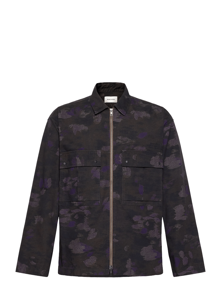 WOOD WOOD - WWDavid zipper overshirt 25457 - highland - 1