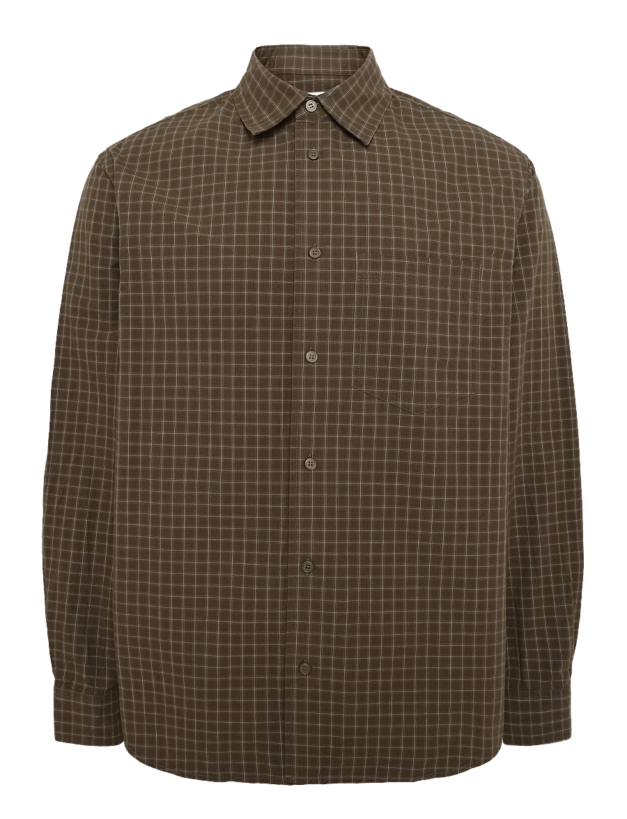 WOOD WOOD - WWNico shirt 25391 - rutiga skjortor - desert palm check - 1