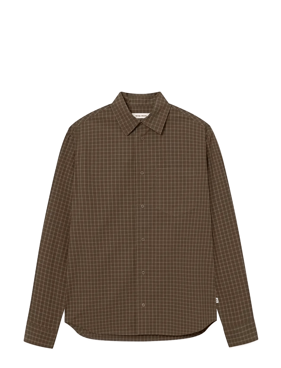 WOOD WOOD - WWNico shirt 25391 - karierte hemden - desert palm check - 1