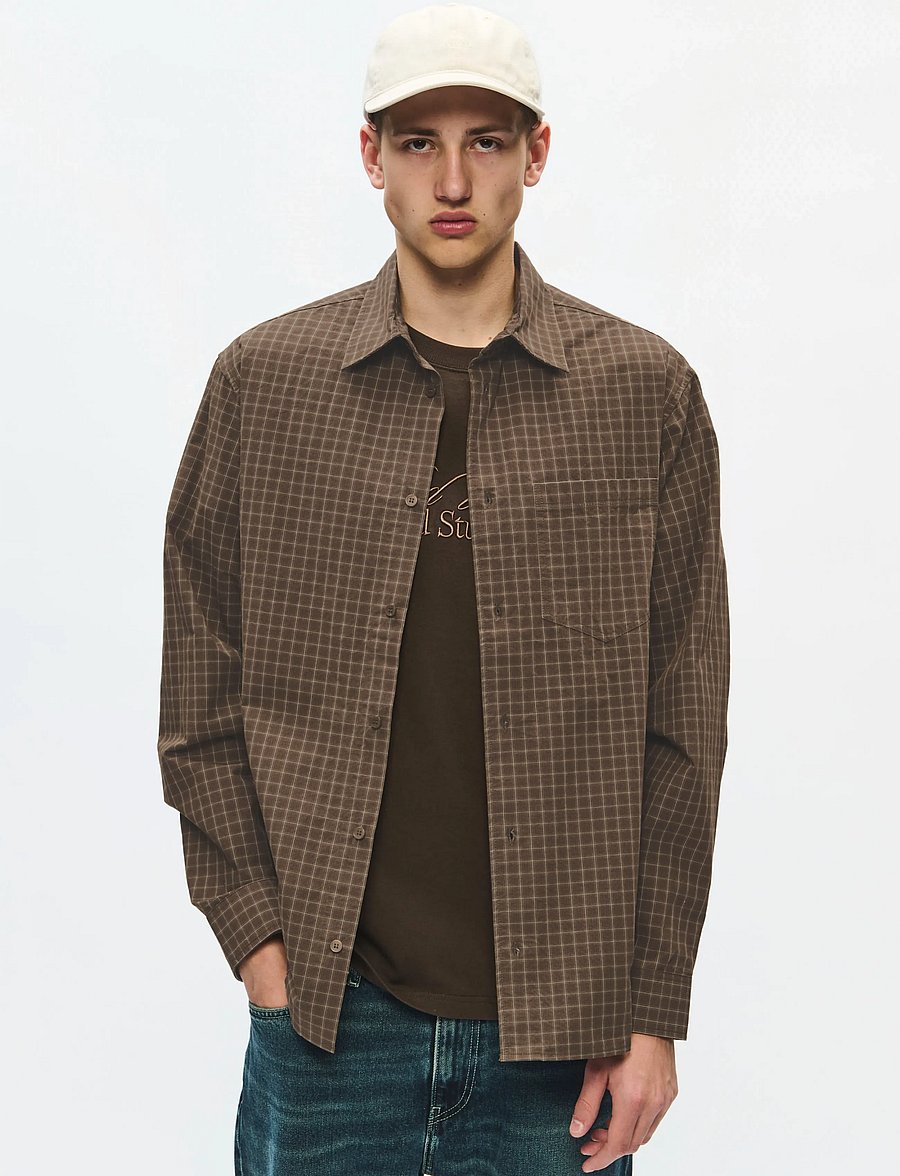 WOOD WOOD - WWNico shirt 25391 - karierte hemden - desert palm check - 0