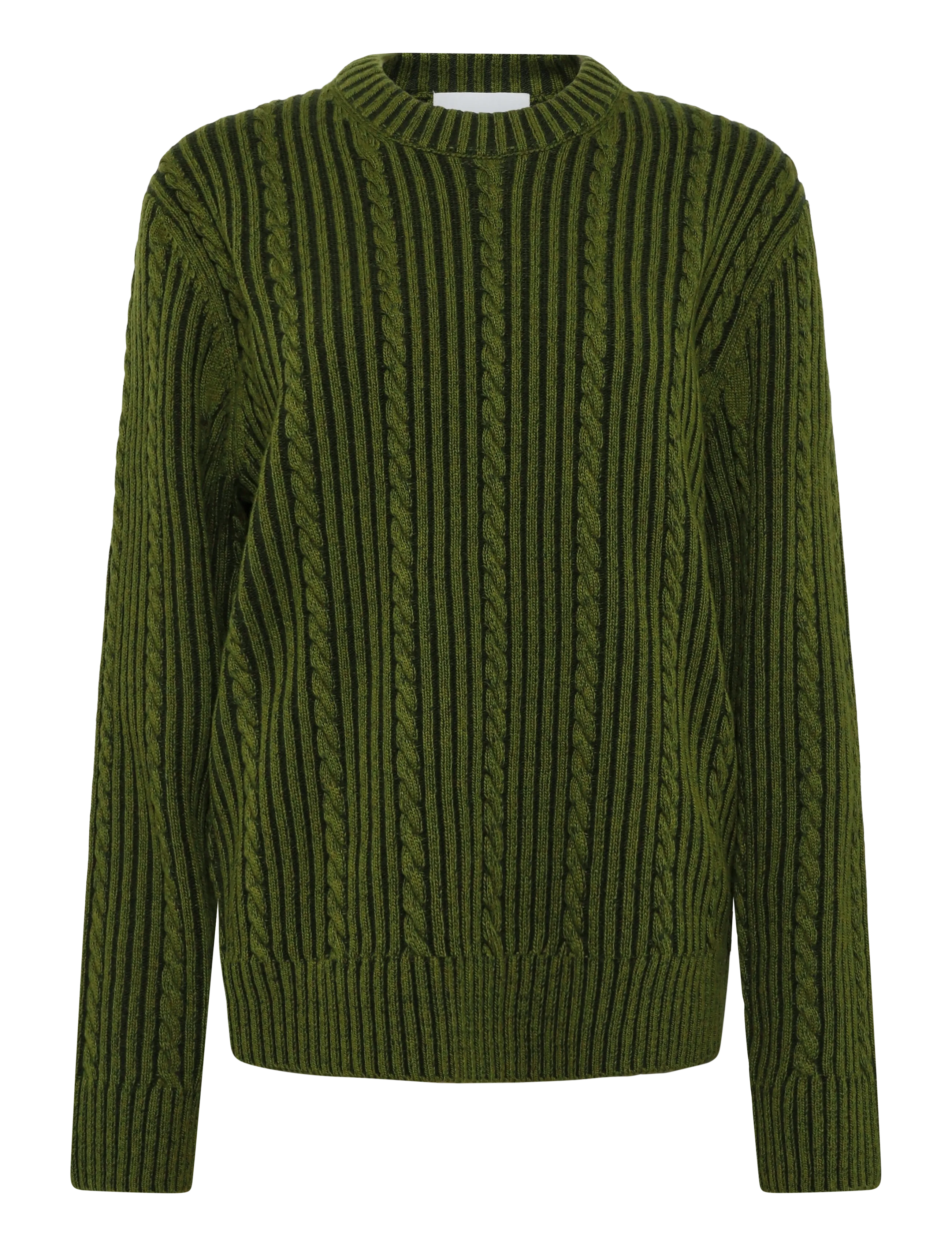 WOOD WOOD WWBram crew neck 25472 - Knitwear - DEEP DEPTHS MELANGE / khaki/green