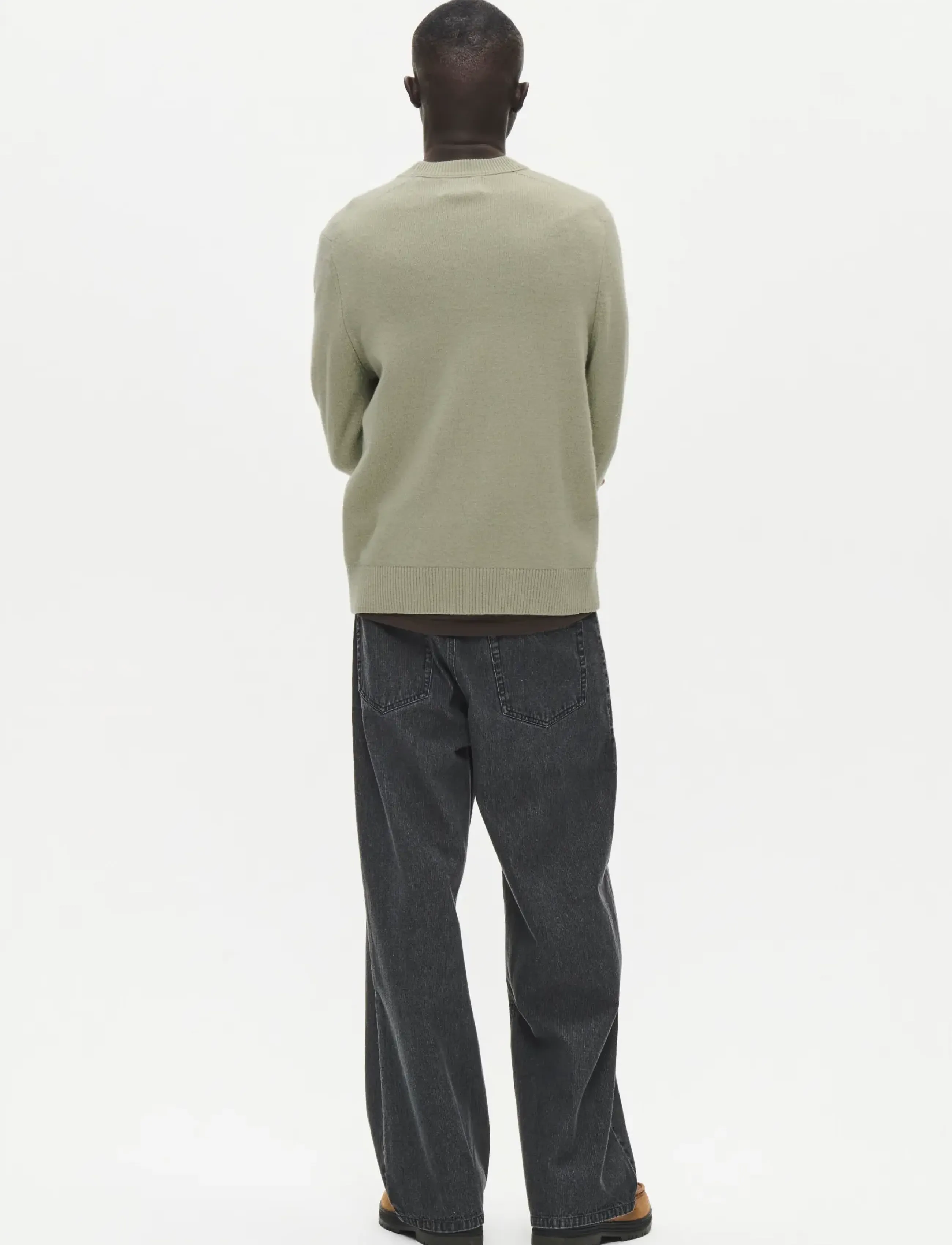 WOOD WOOD - WWlogo crew neck 25298 - round necks - basil - 3
