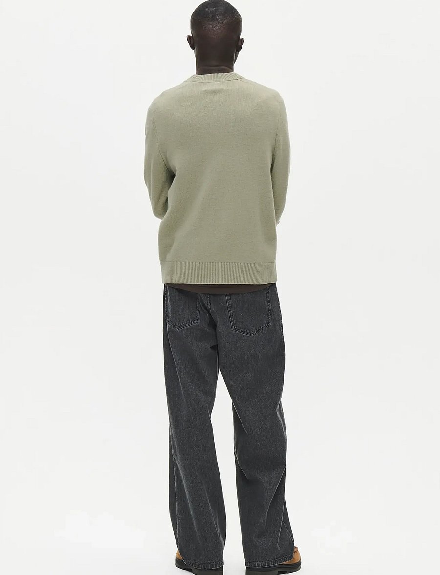 WOOD WOOD - WWlogo crew neck 25298 - round necks - basil - 3