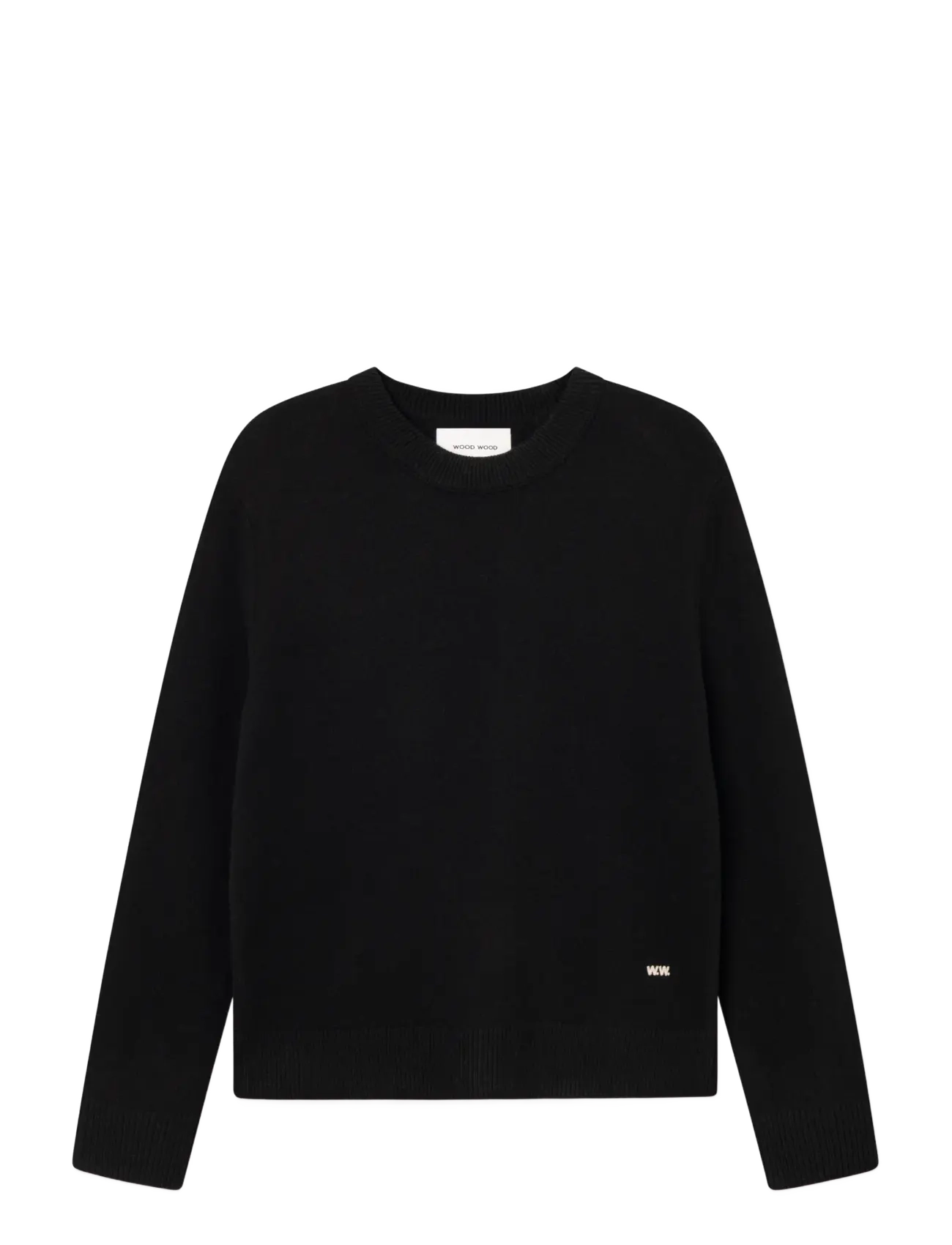 WOOD WOOD WWlogo crew neck 25298 - WOOD WOOD - BLACK / black