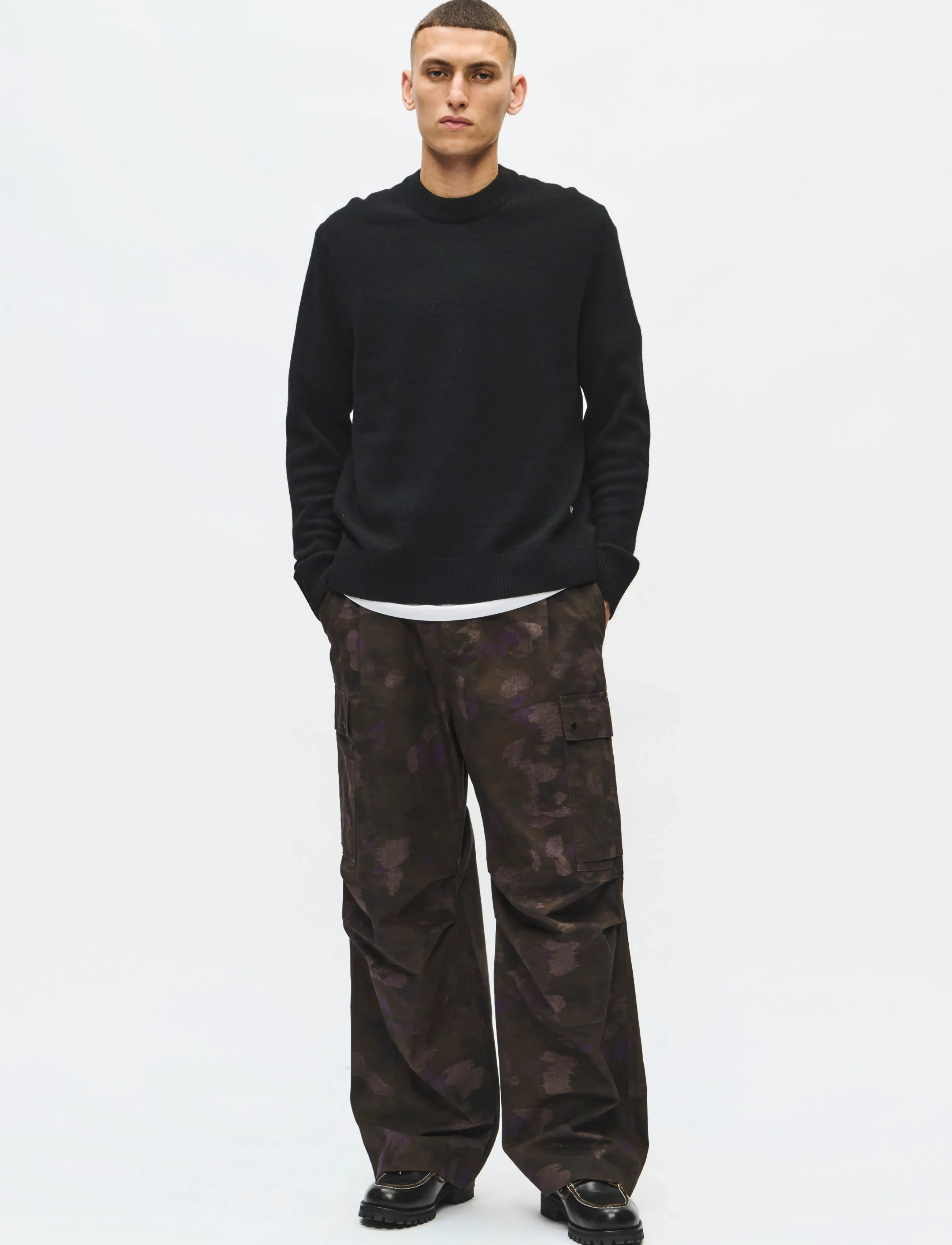 WOOD WOOD - WWlogo crew neck 25298 - rundhalsad - black - 2