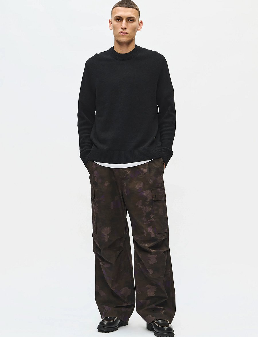 WOOD WOOD - WWlogo crew neck 25298 - rundhalsad - black - 2