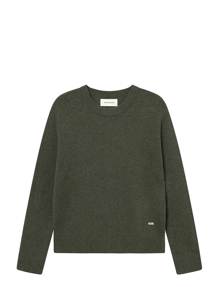 WOOD WOOD - WWlogo crew neck 25298 - rundhals - deep depths - 1