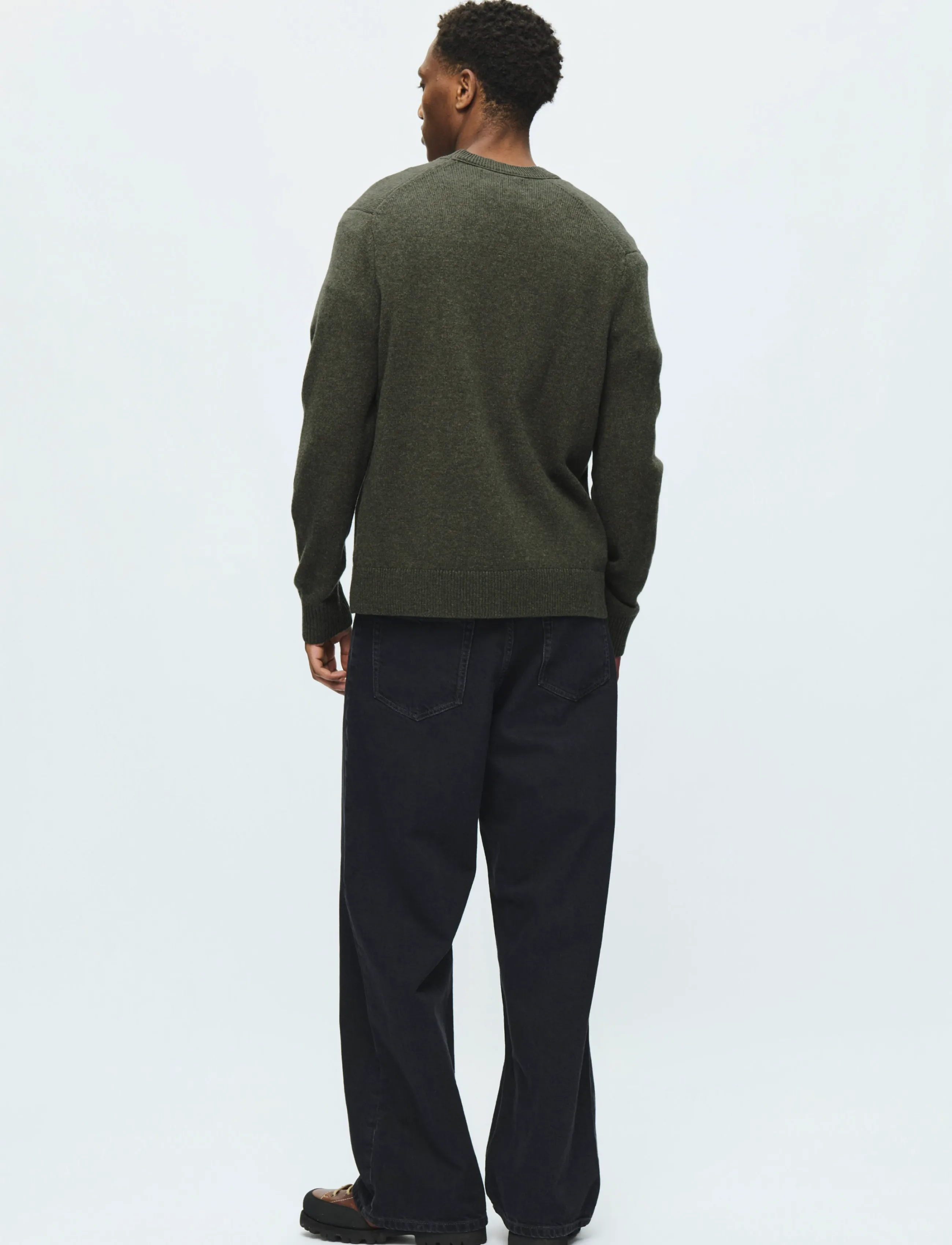 WOOD WOOD - WWlogo crew neck 25298 - rundhals - deep depths - 3