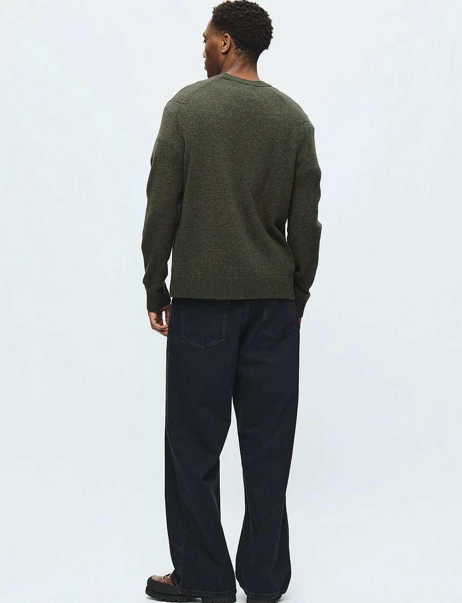WOOD WOOD - WWlogo crew neck 25298 - rundhals - deep depths - 3
