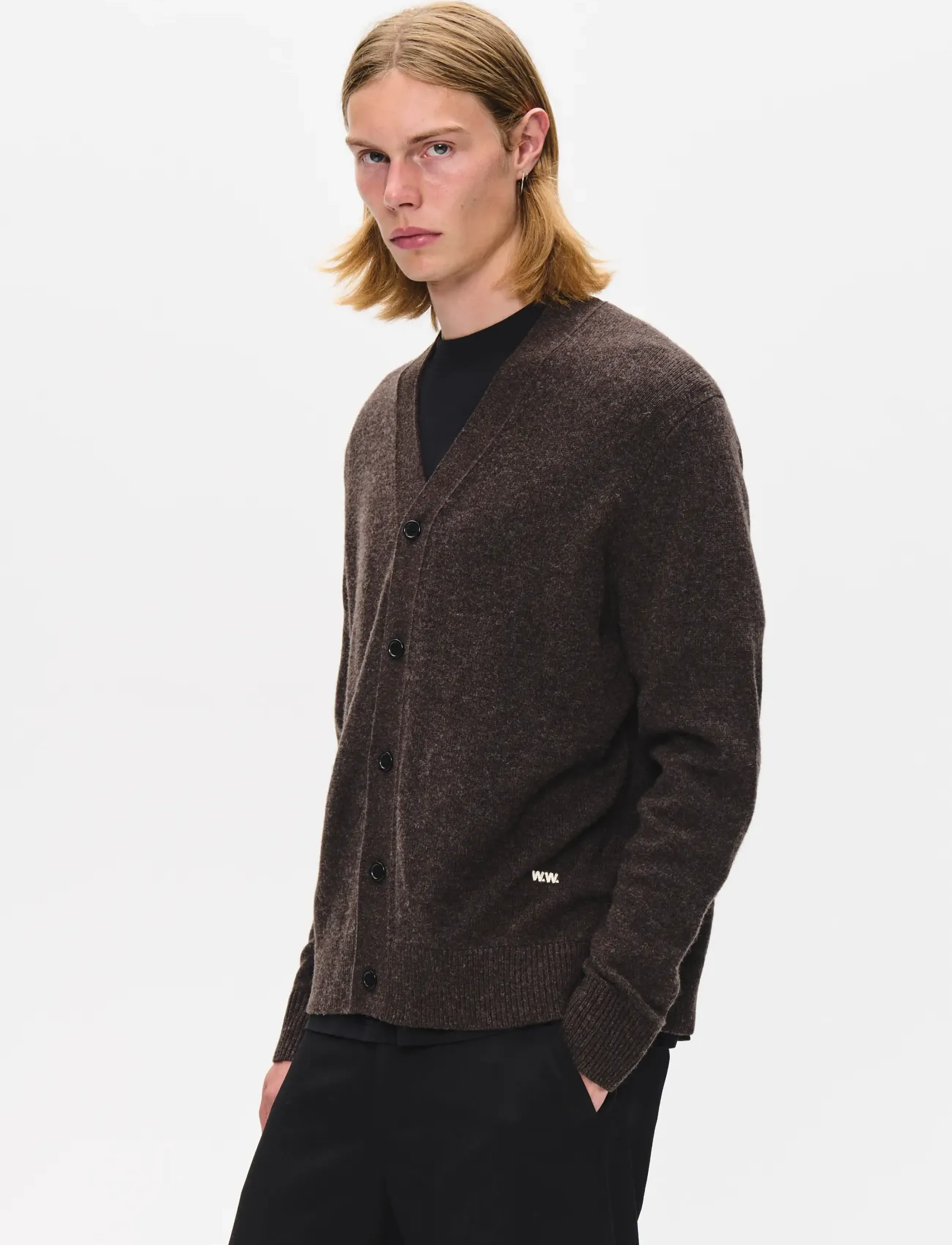 WOOD WOOD - WWlogo cardigan 25298 - cardigans - delicioso - 0
